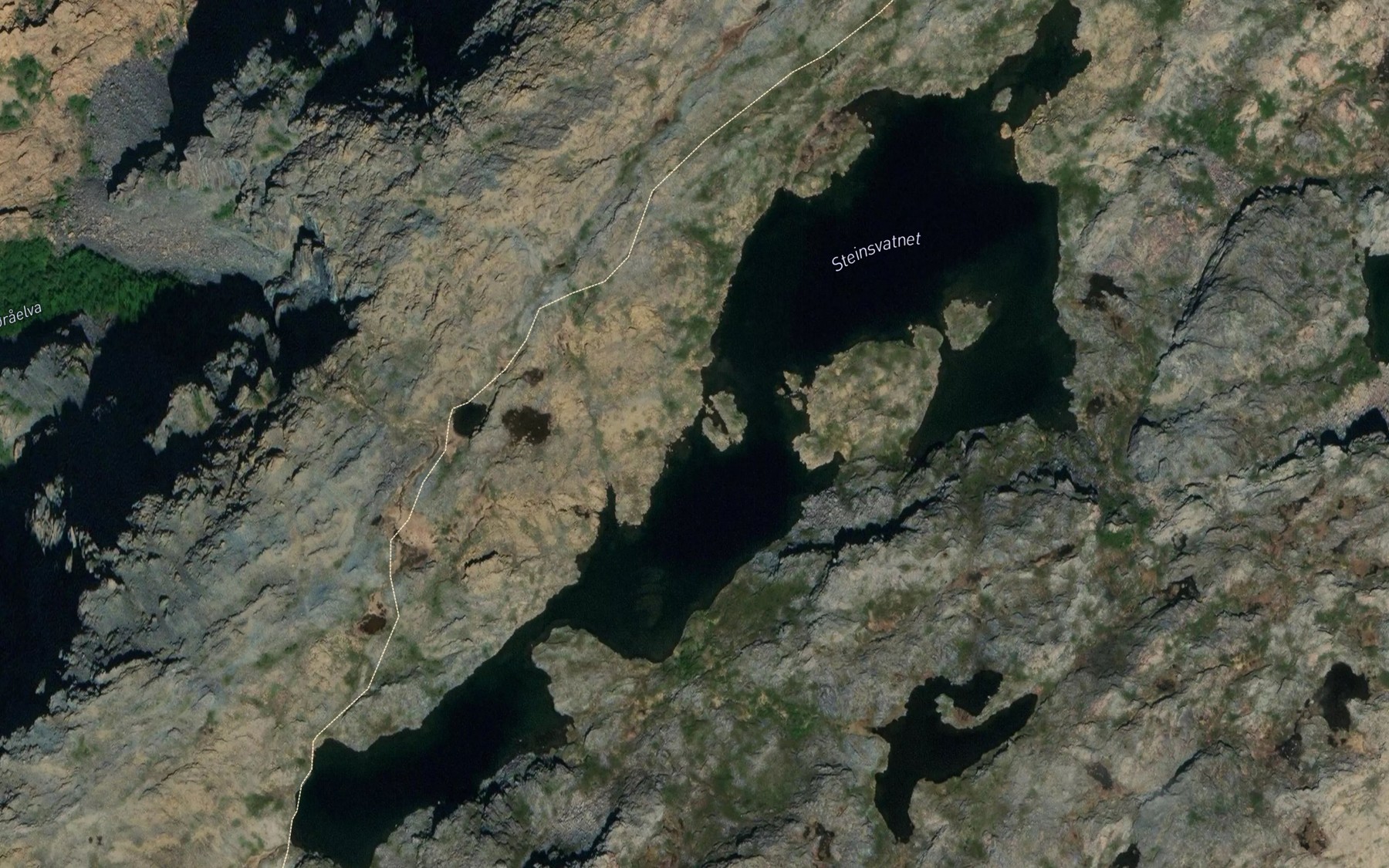 Satellite map of the Steinsvatnet