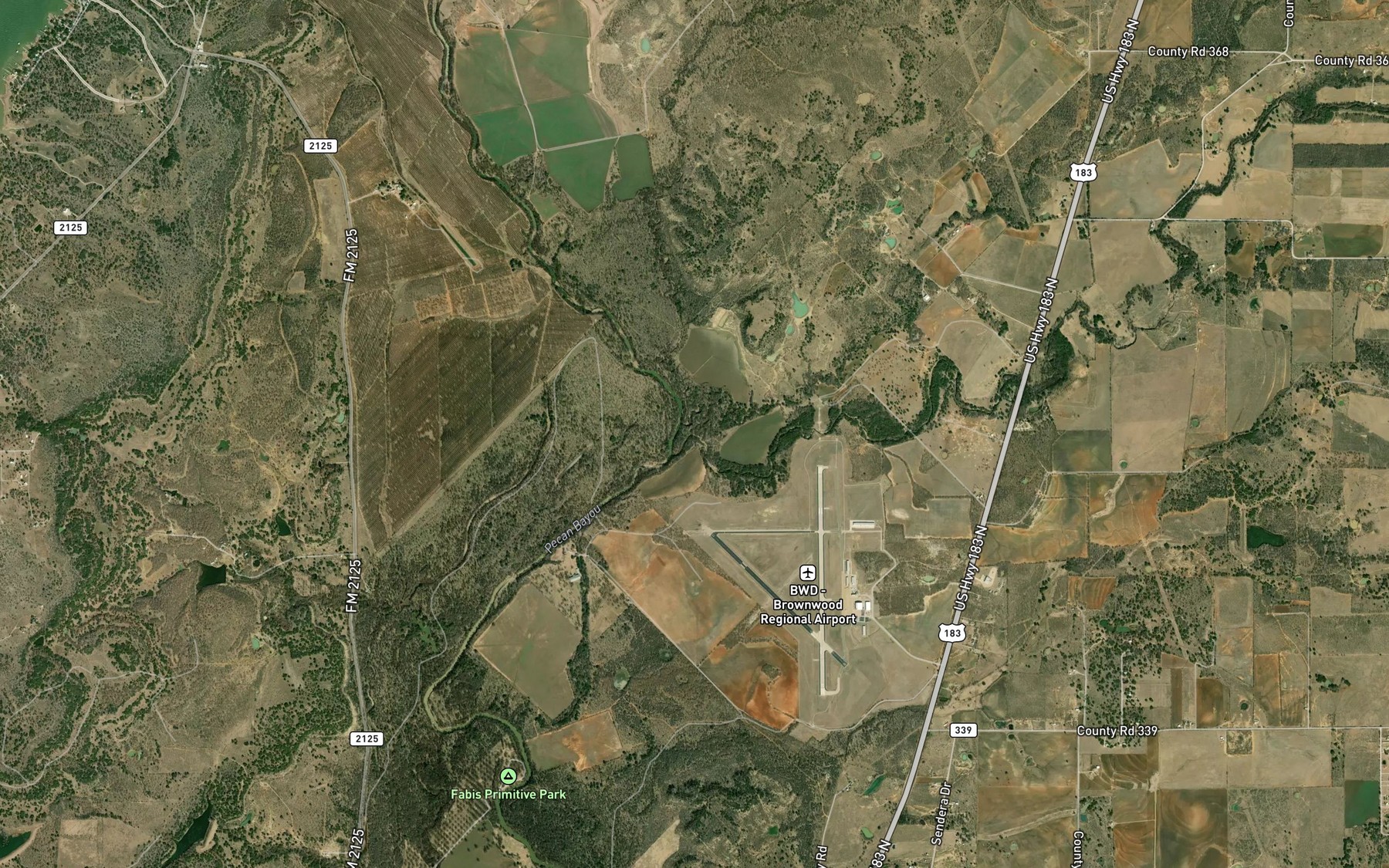 Satellite map of the Red Hole Creek