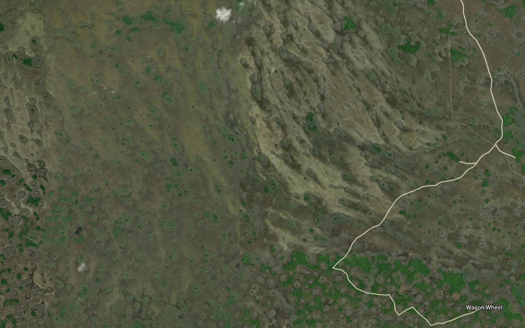 Satellite map of the Mullet Slough