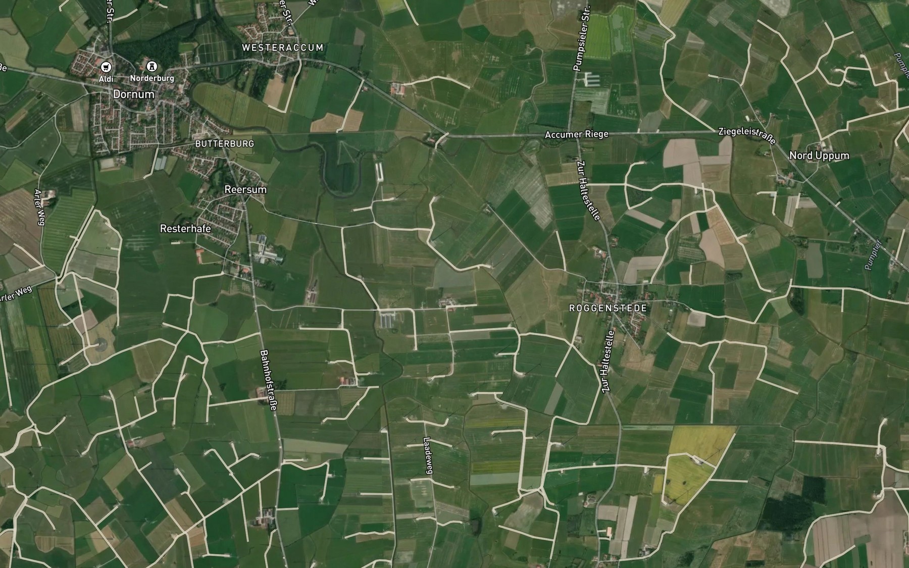 Satellite map of the Unlandentief