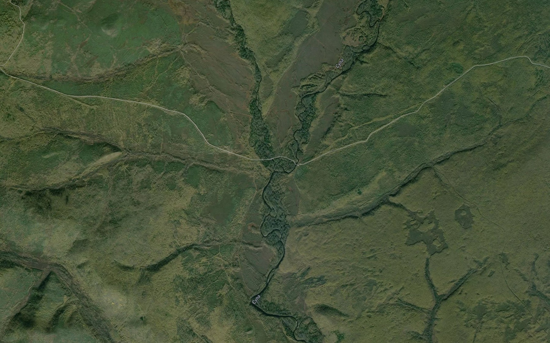 Satellite map of the Kyvyty