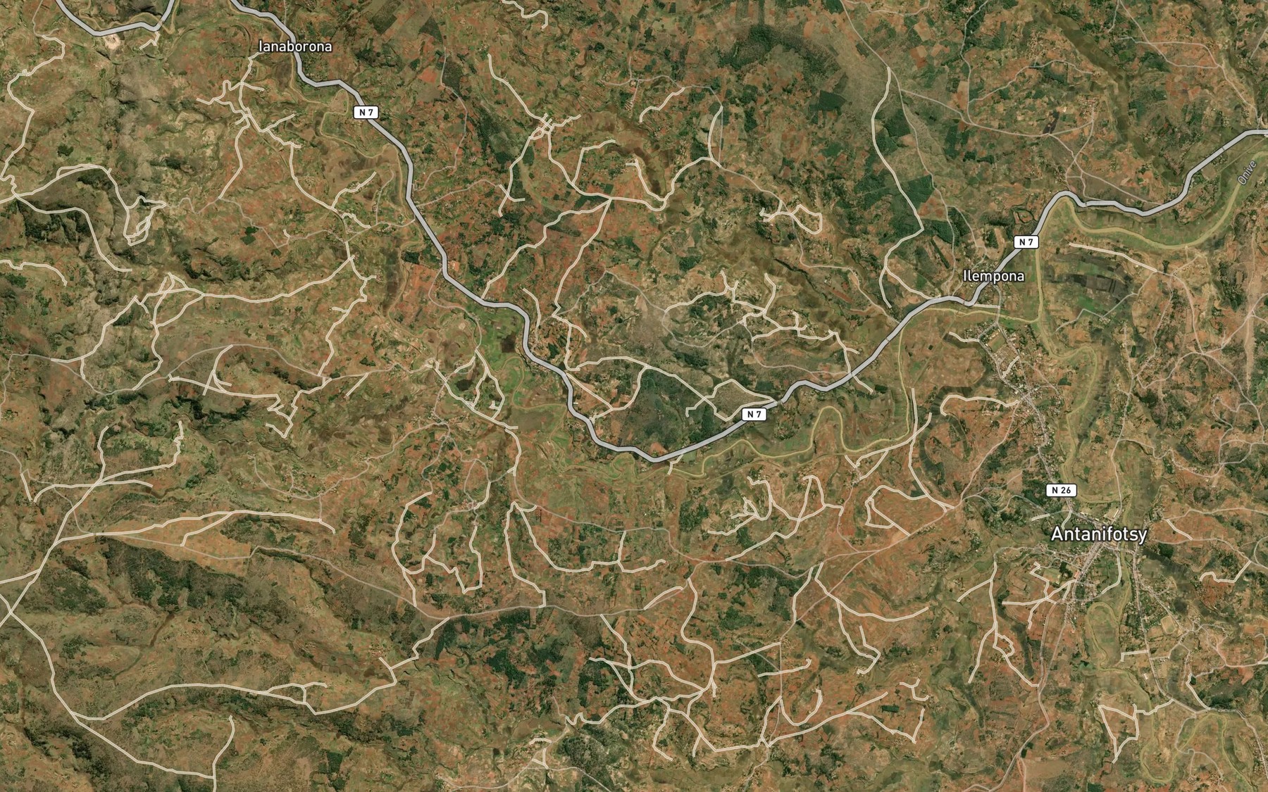Satellite map of the Ilempona