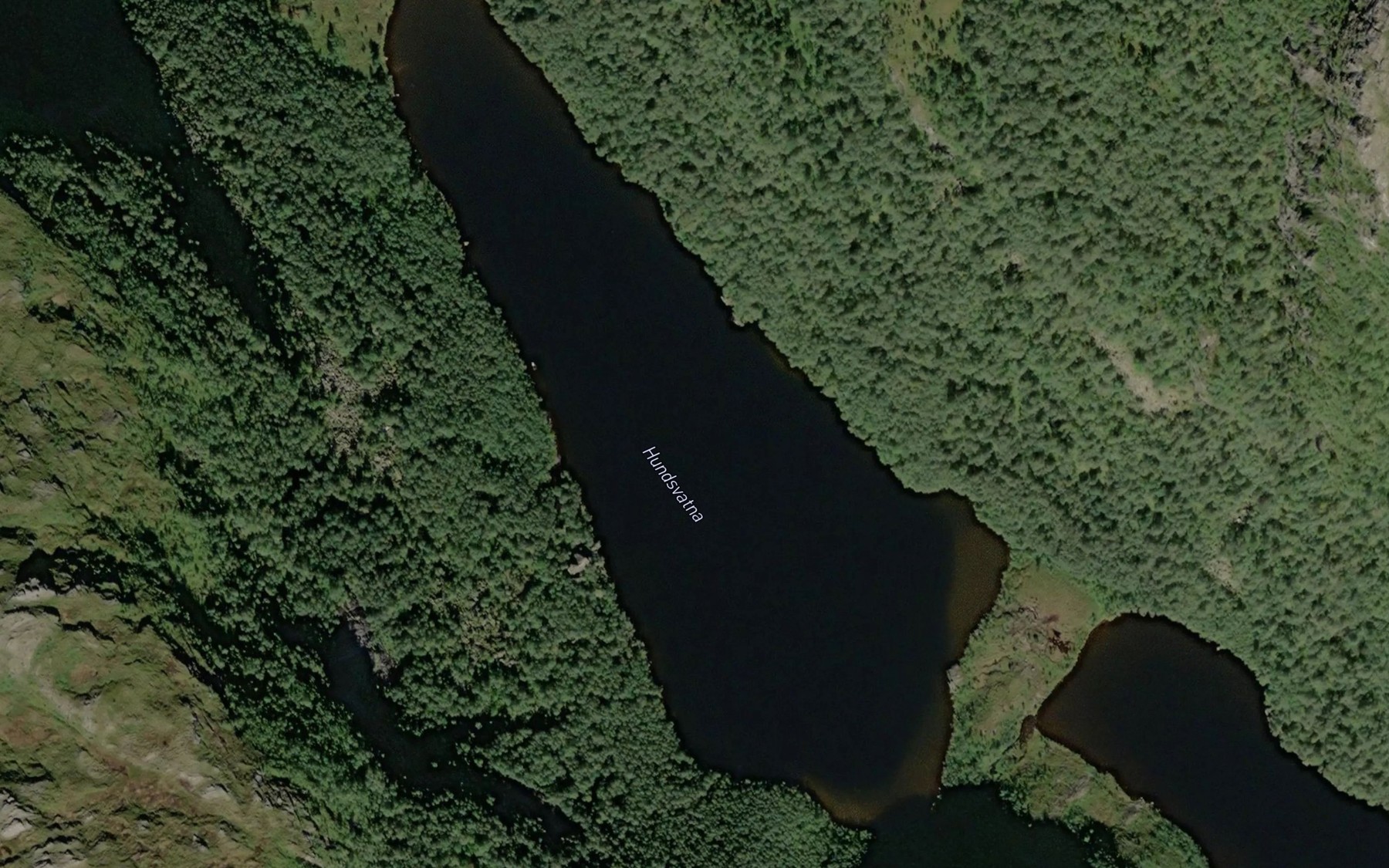 Satellite map of the Hundsvatna