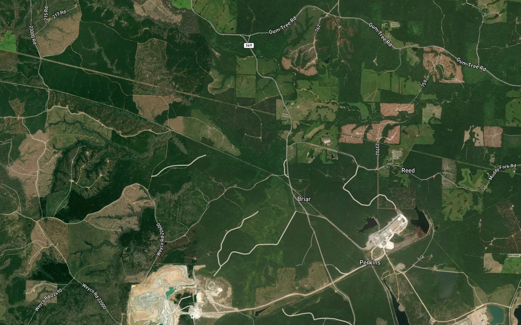 Satellite map of the Red Branch