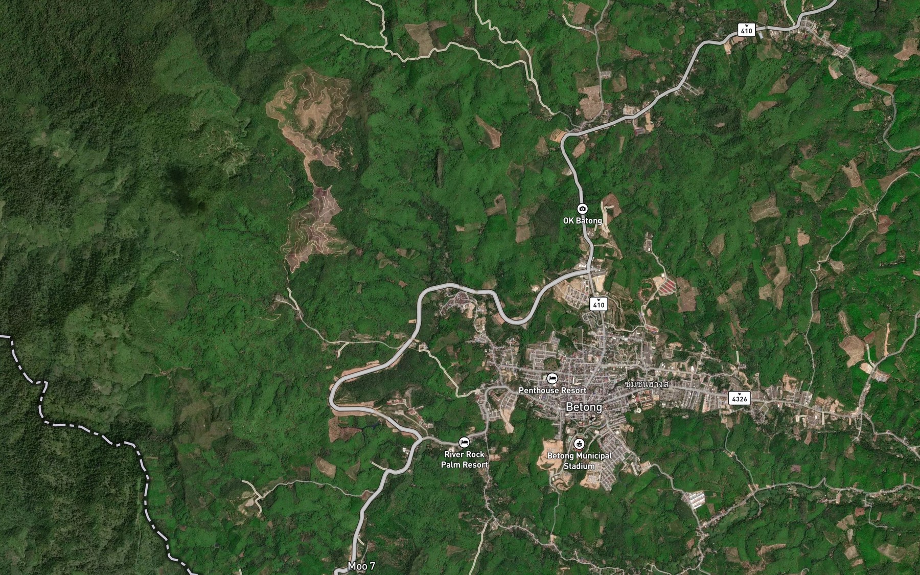 Satellite map of the Khlong Betong