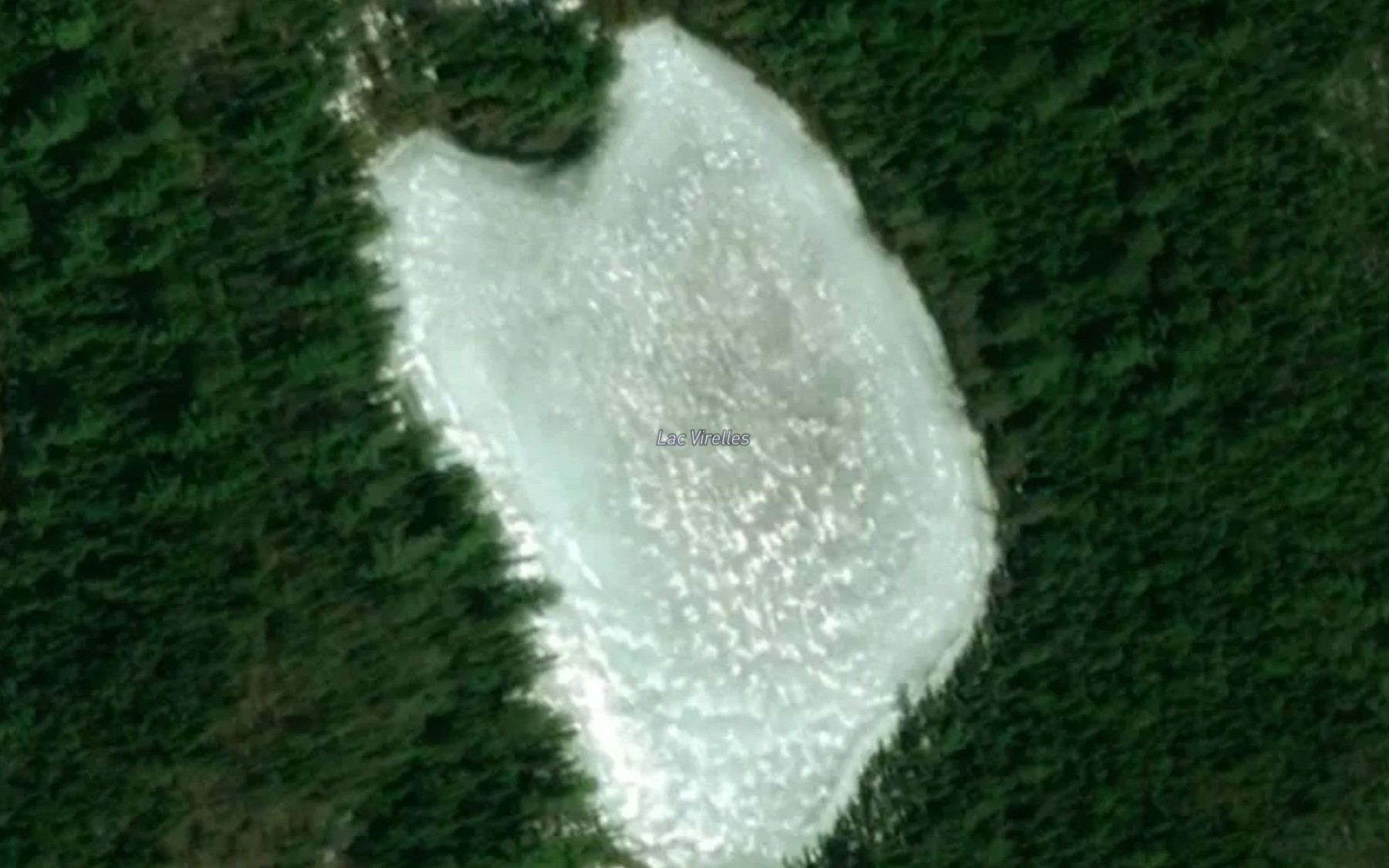 Satellite map of the Lac Virelles