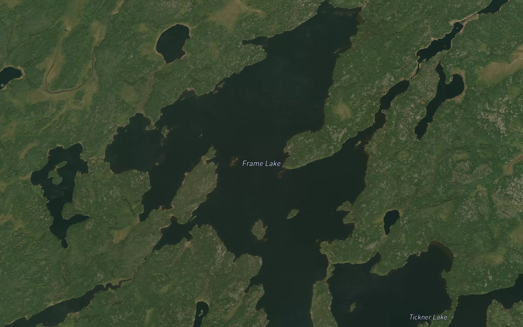 Satellite map of the Frame Lake