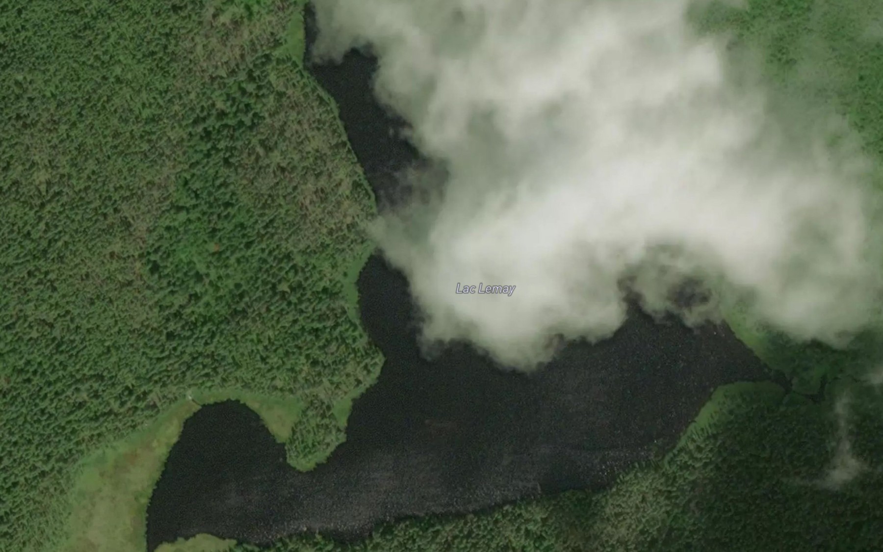 Satellite map of the Lac Lemay