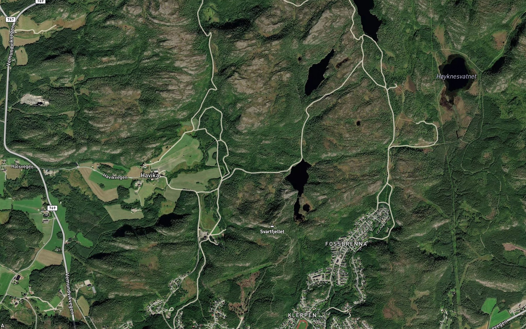Satellite map of the Havikbekken