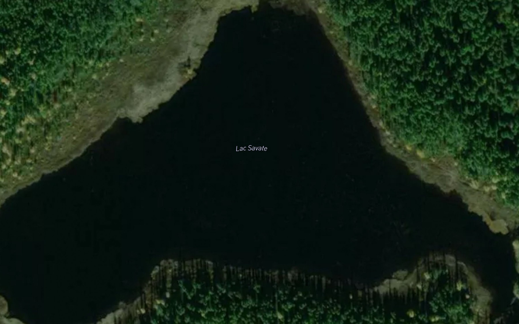 Satellite map of the Lac Savate