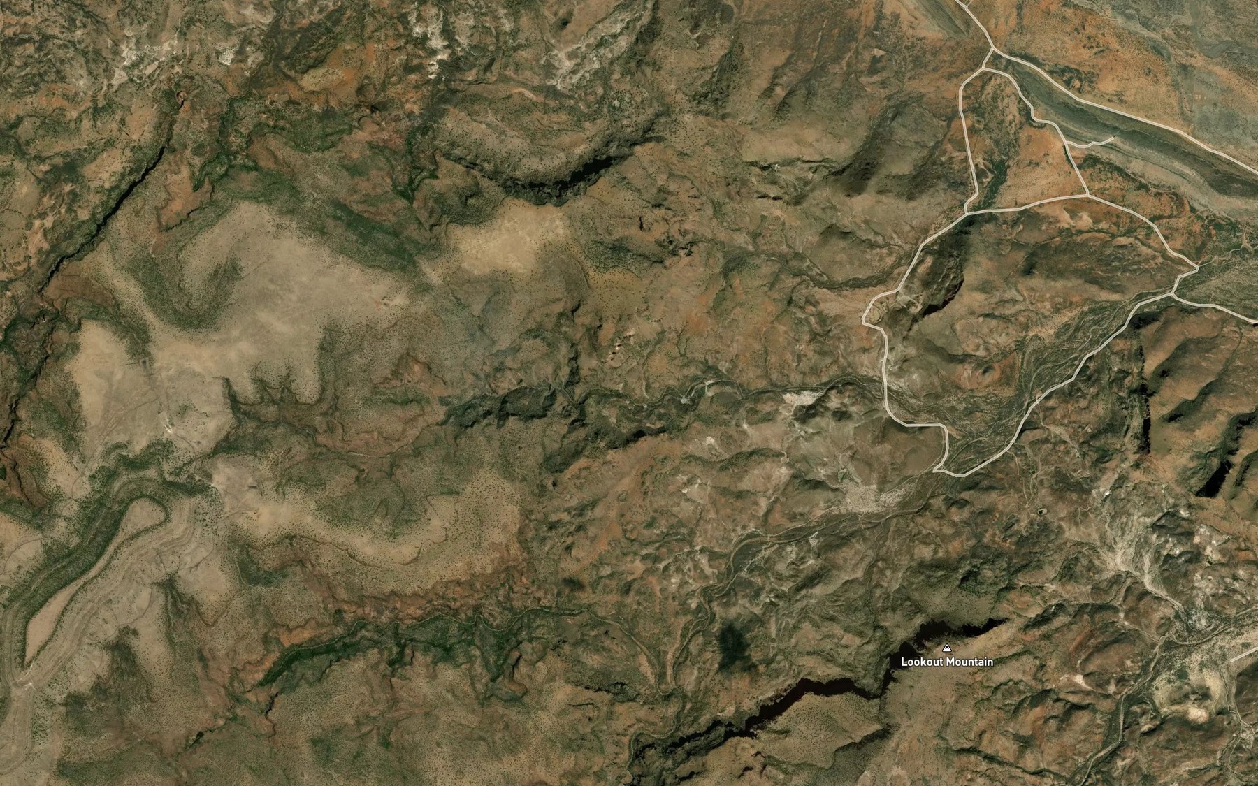 Satellite map of the Flat Rock Spring
