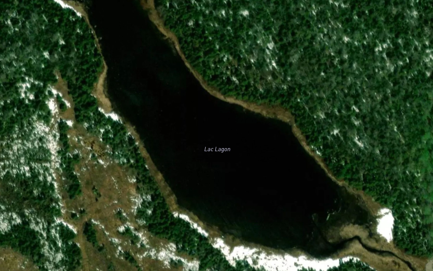 Satellite map of the Lac Lagon