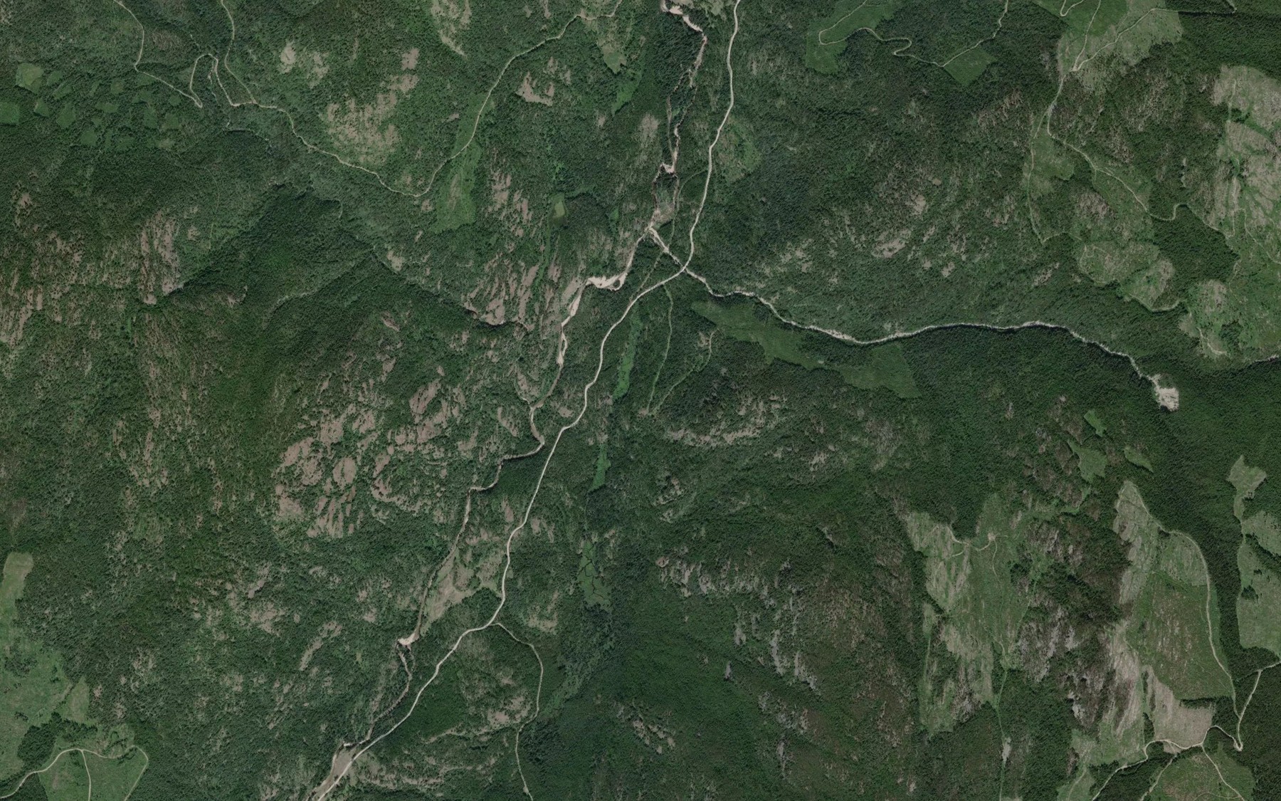 Satellite map of the Nicoll Creek
