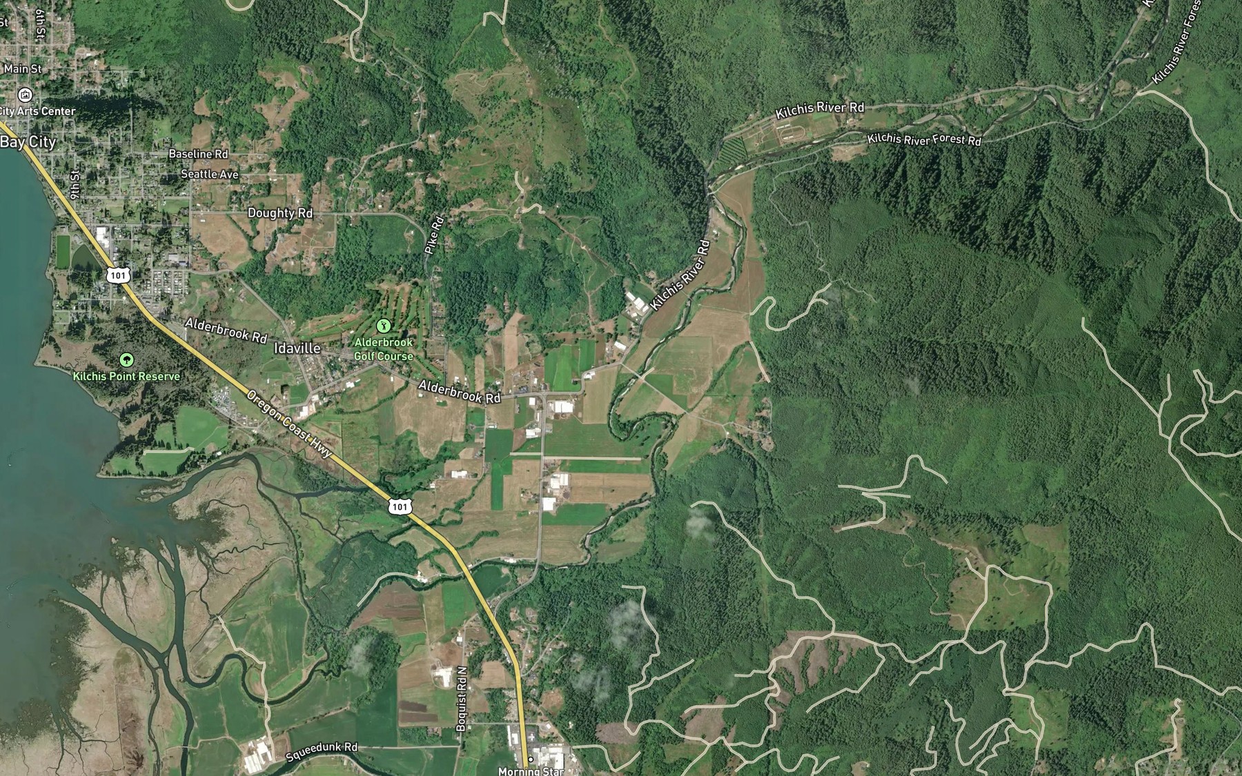 Satellite map of the Murphy Creek