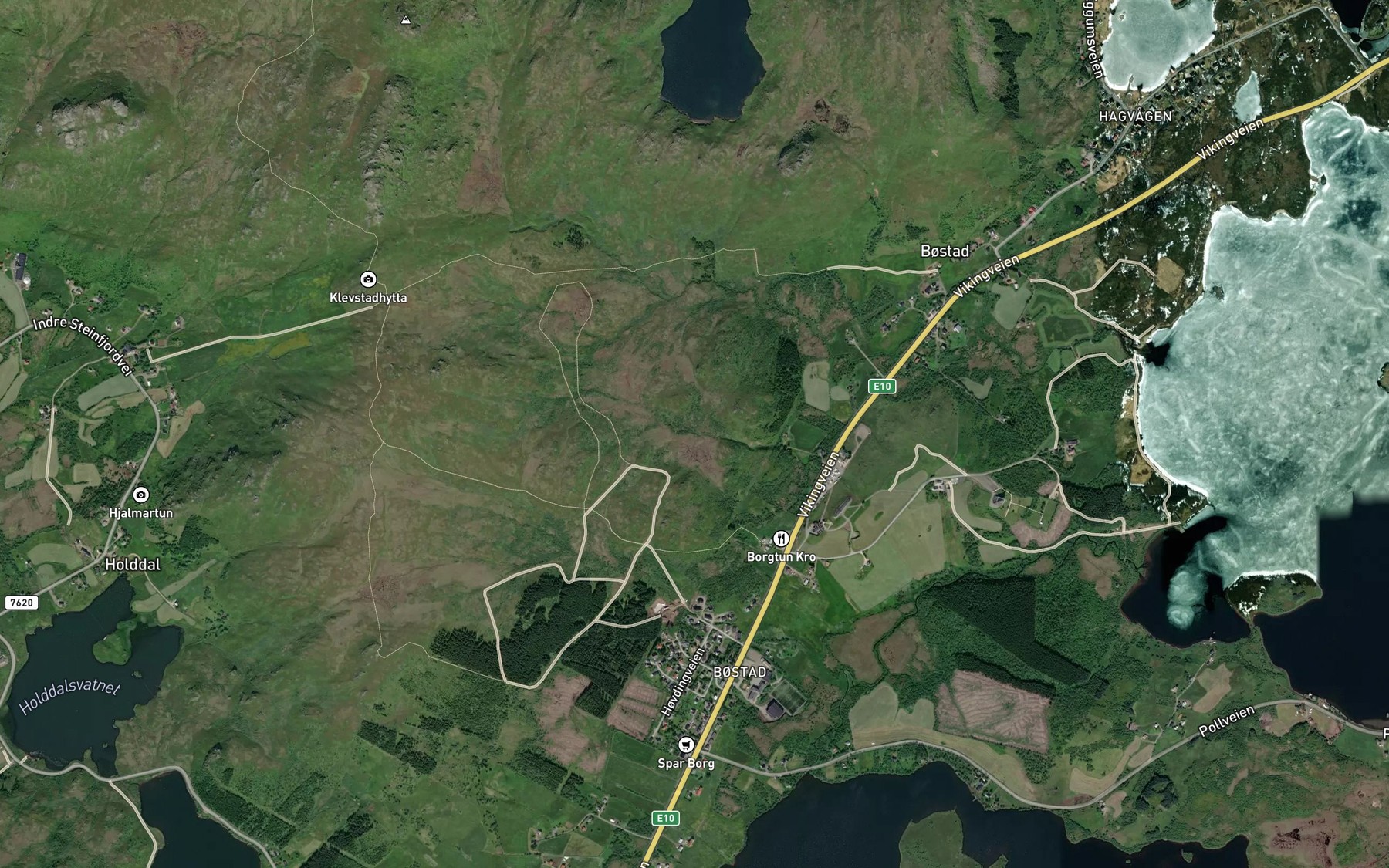 Satellite map of the Kalvkinnloken