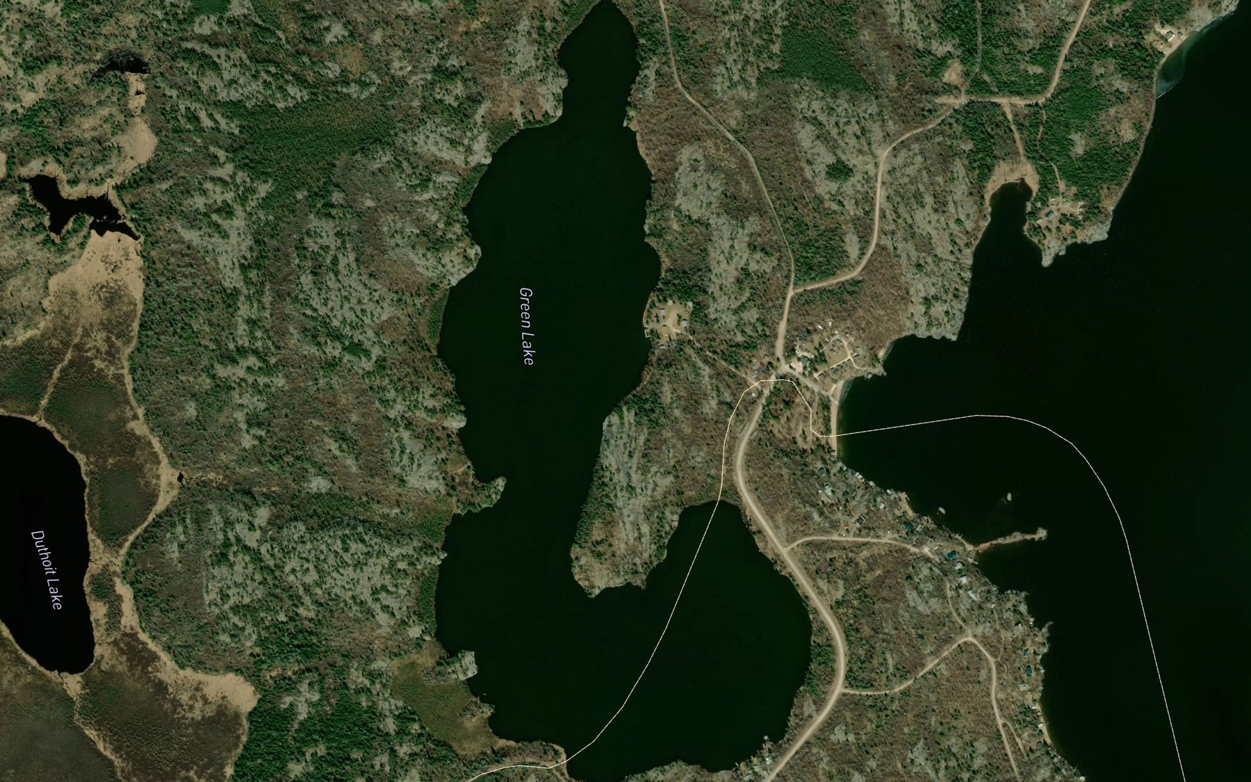 Satellite map of the Green Lake