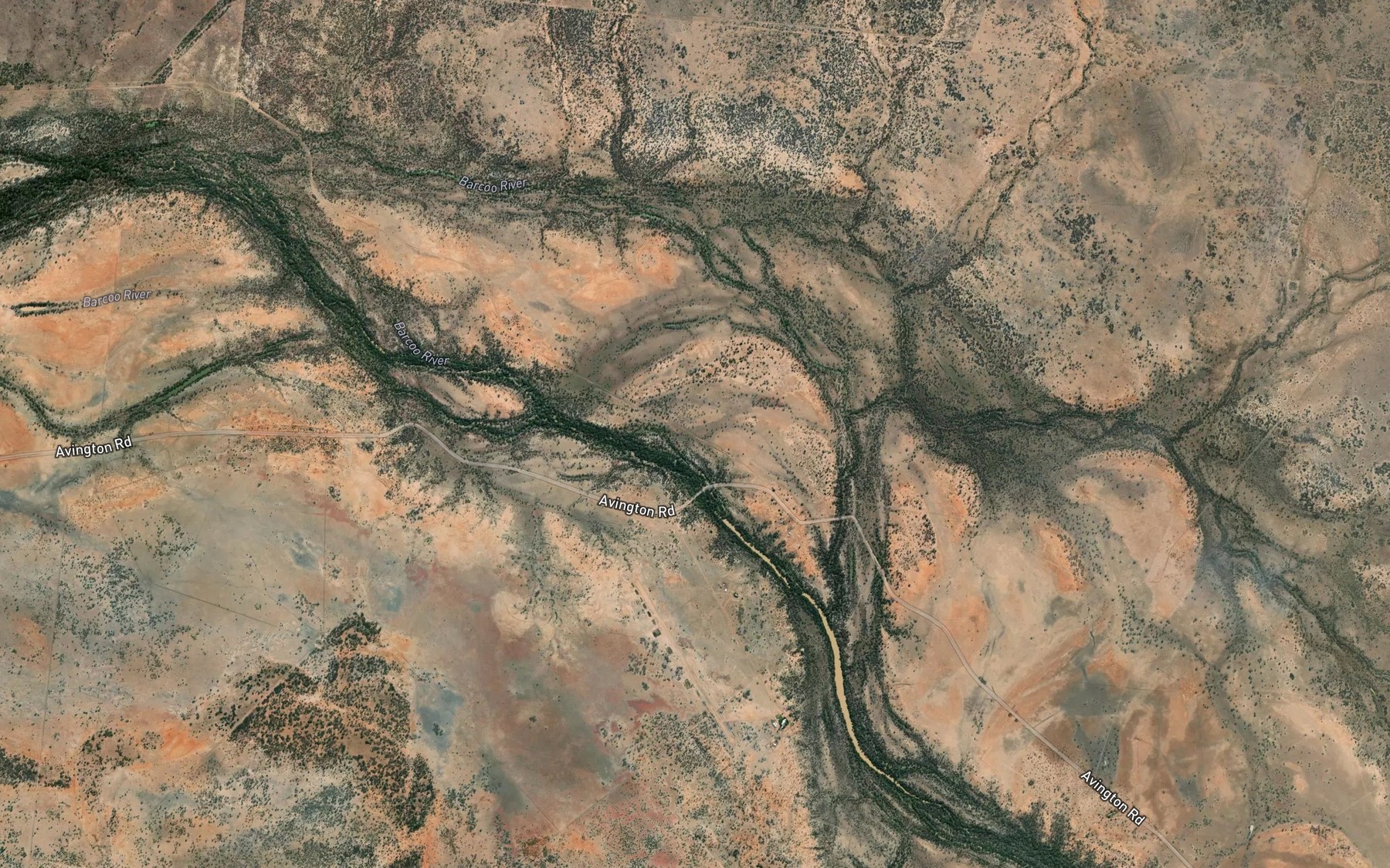 Satellite map of the Box Creek