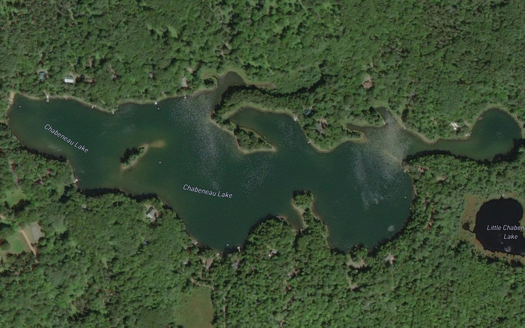 Satellite map of the Chabeneau Lake
