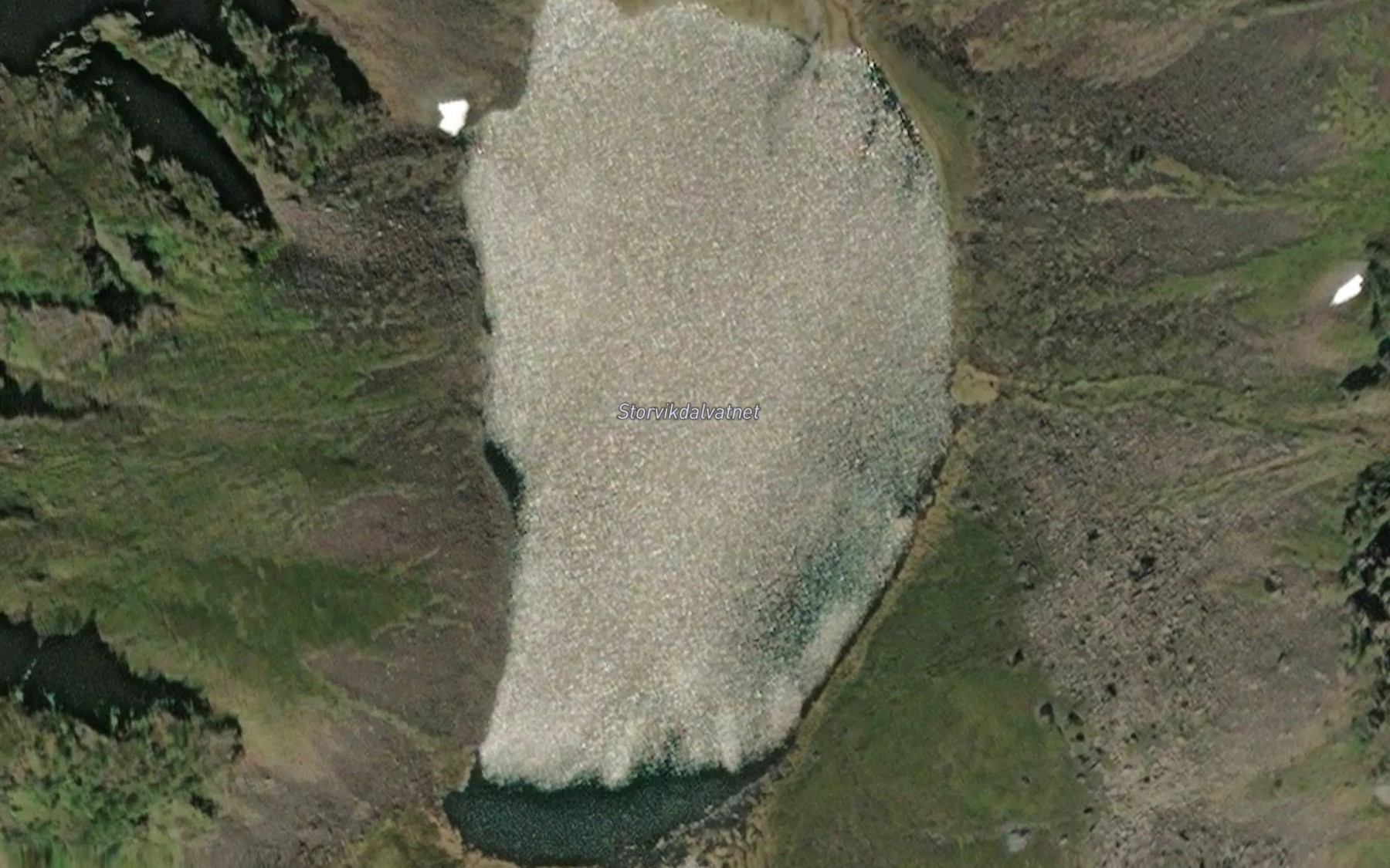 Satellite map of the Storvikdalvatnet