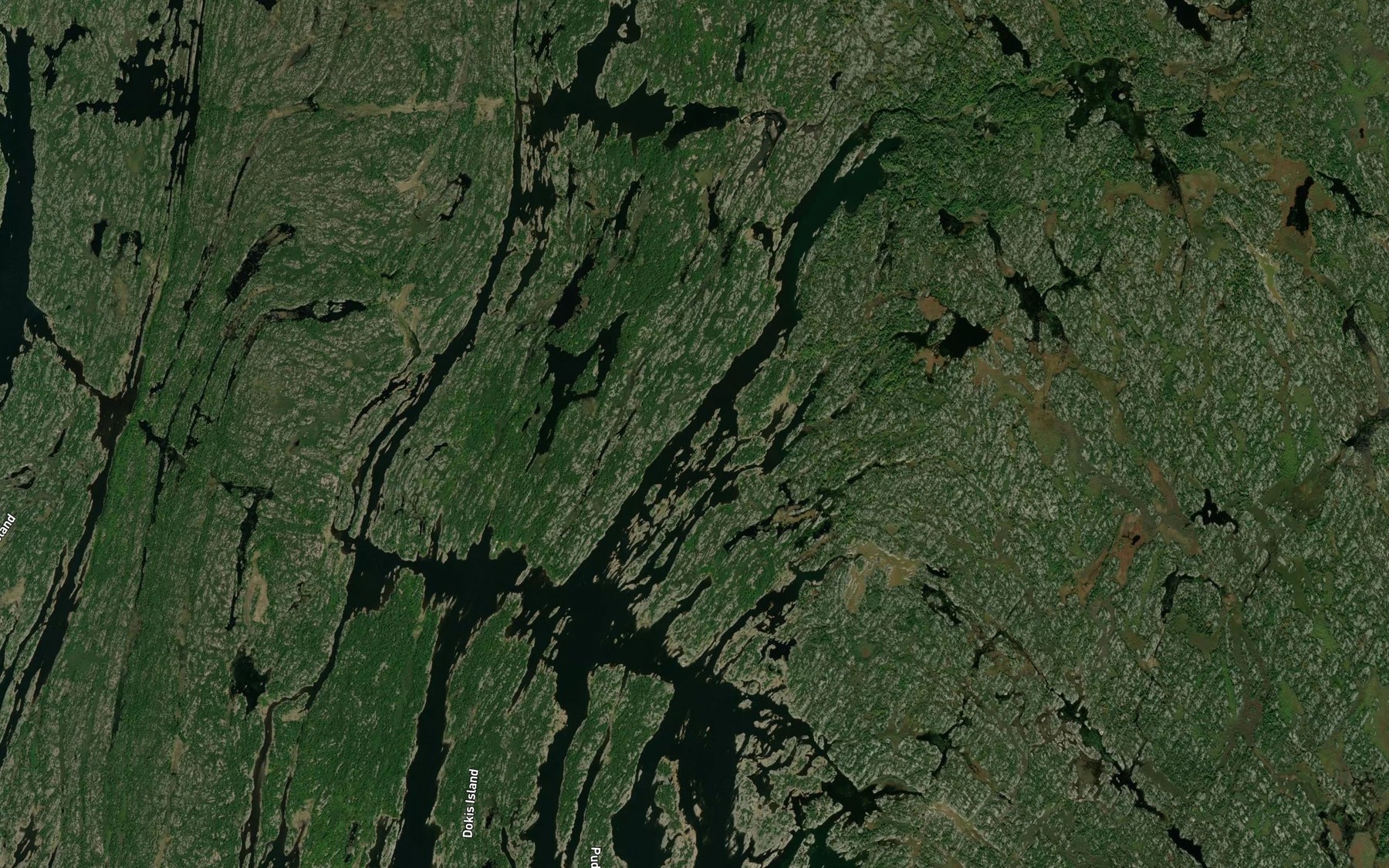 Satellite map of the Sand Bay