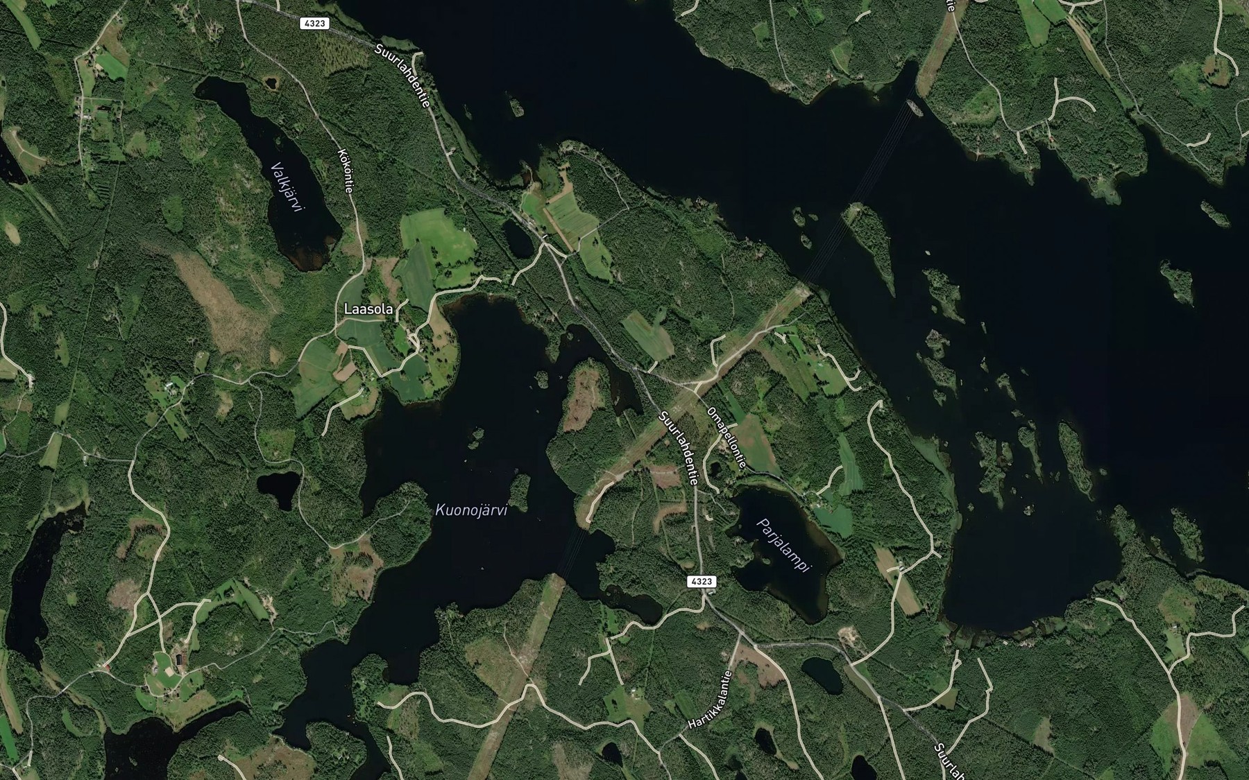 Satellite map of the Akanlahti
