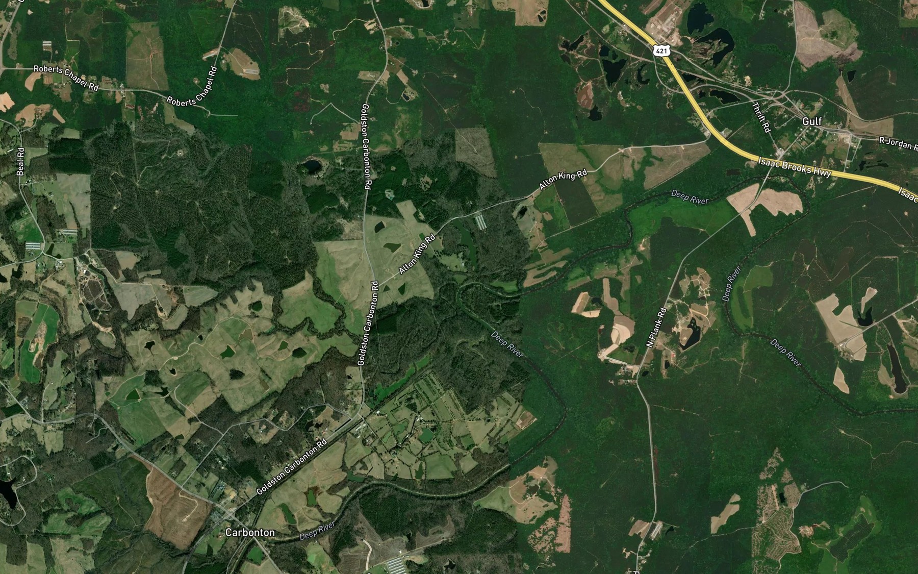 Satellite map of the Indian Creek