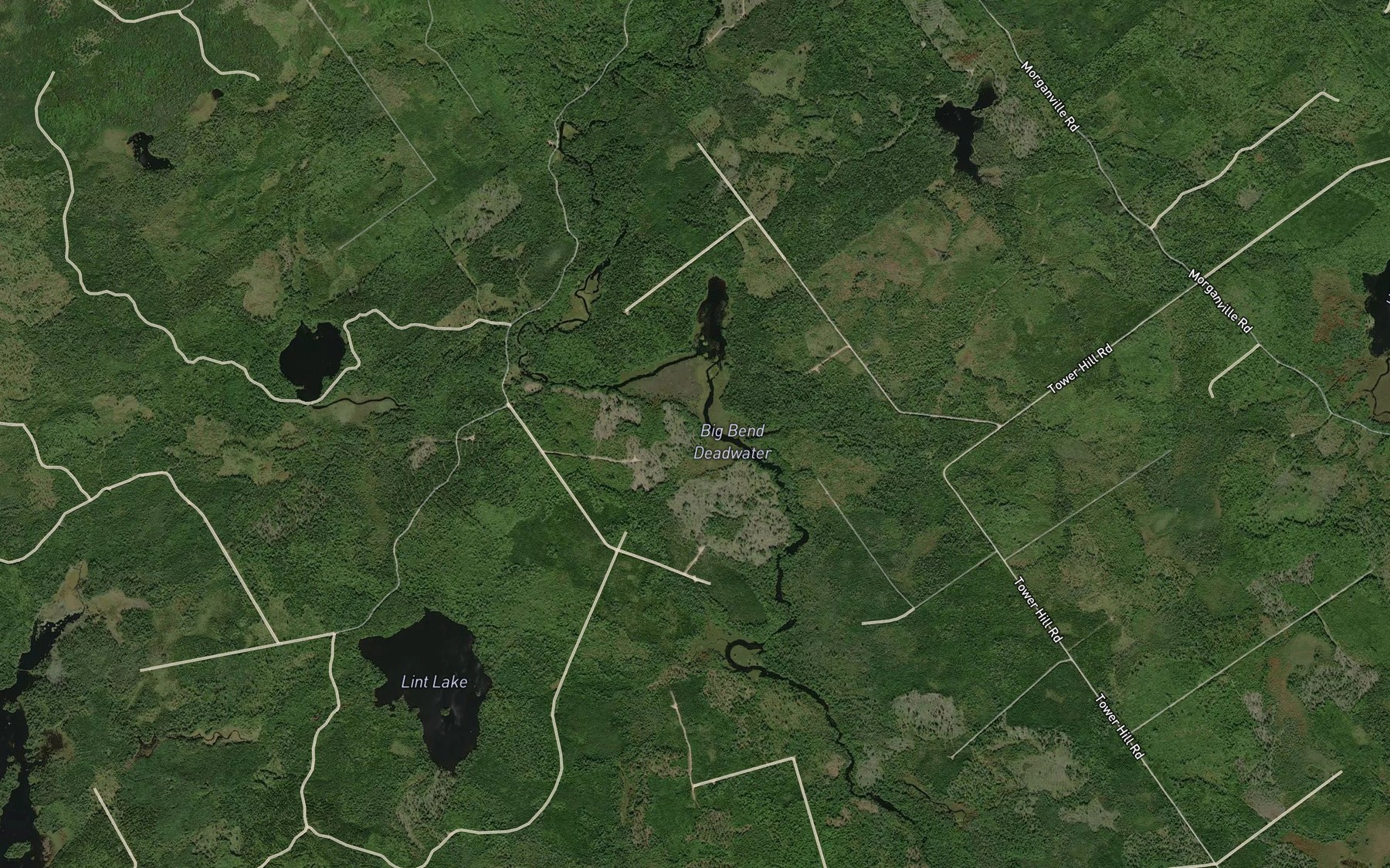Satellite map of the Big Bend Deadwater