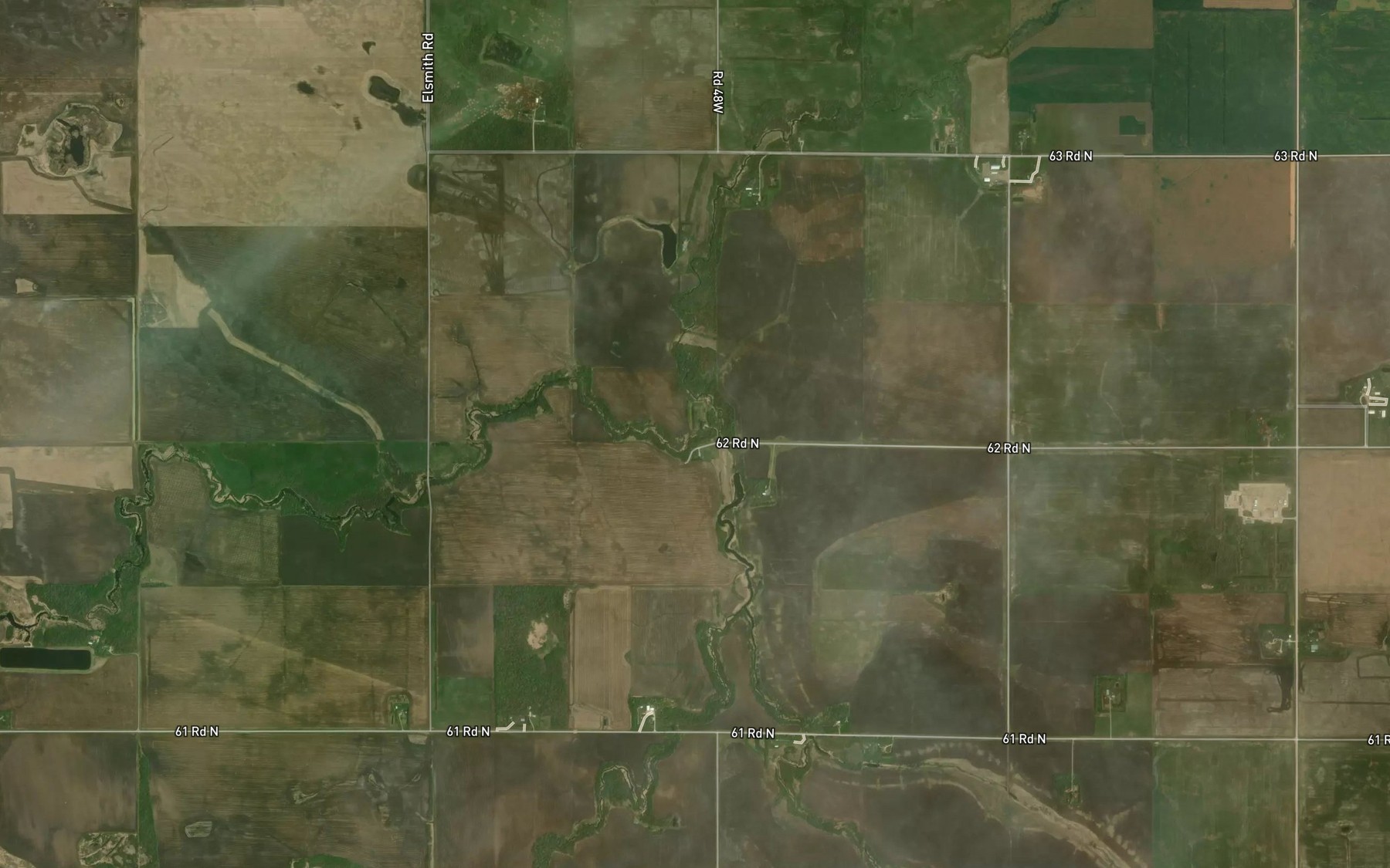 Satellite map of the Bagot Creek