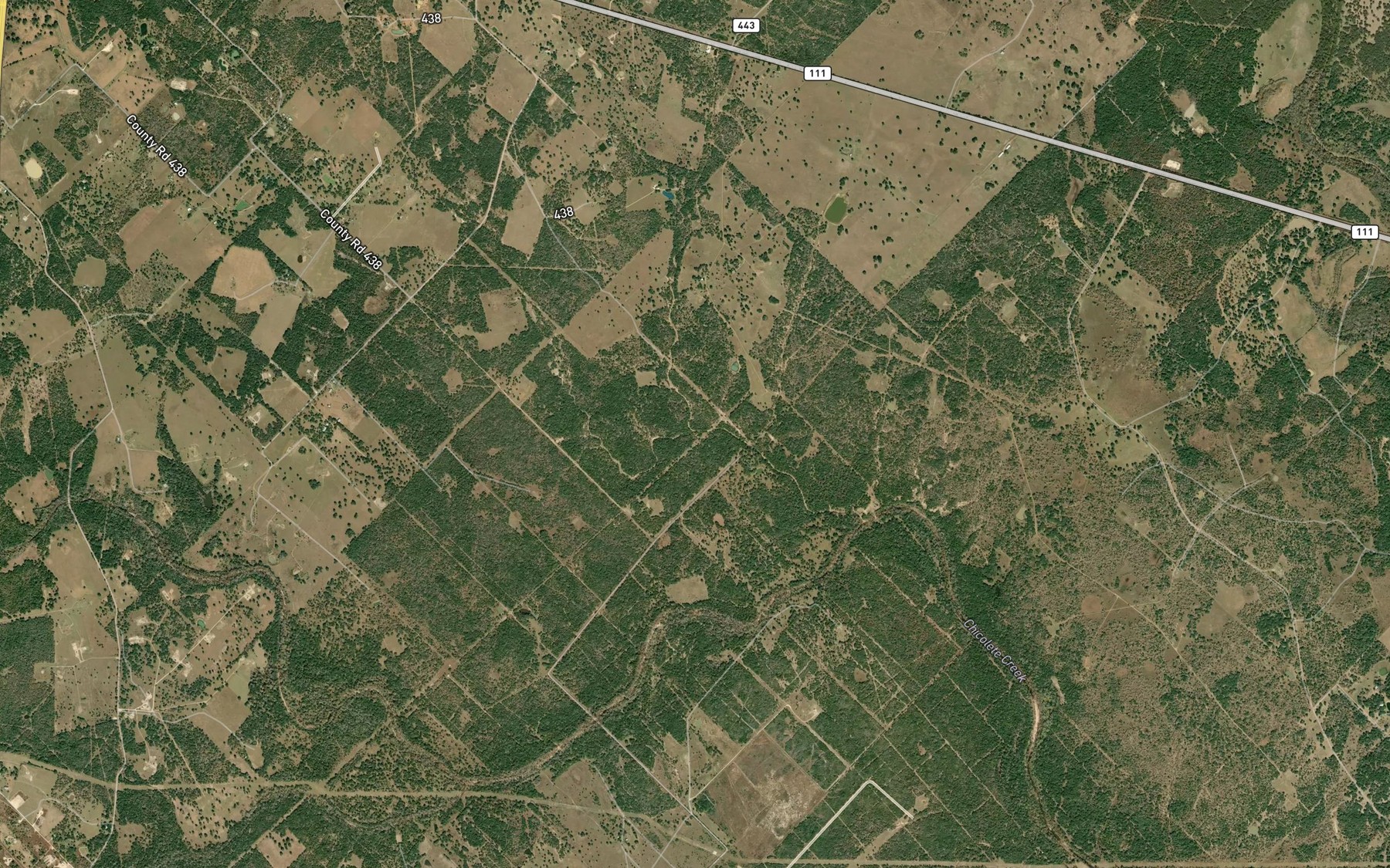 Satellite map of the Andrews Branch