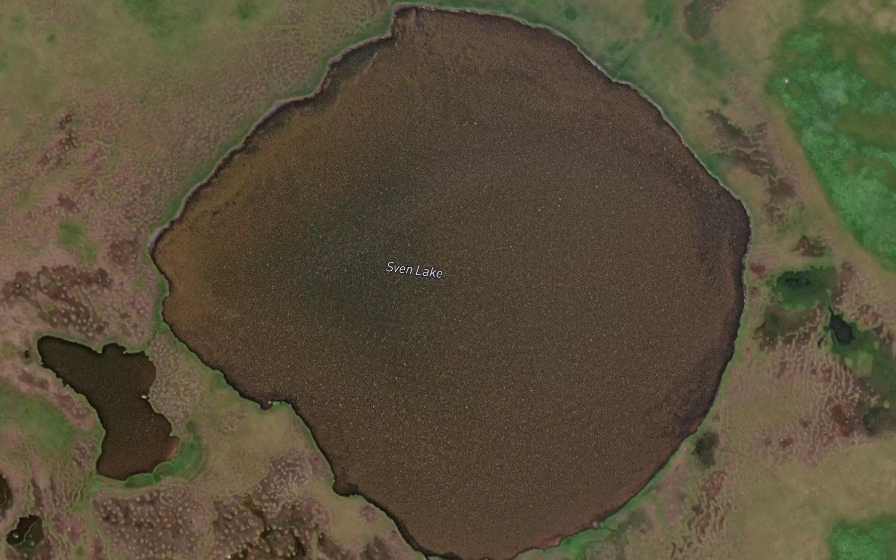 Satellite map of the Sven Lake