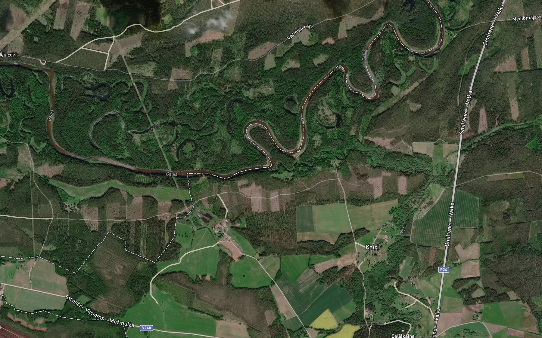Satellite map of the Vija