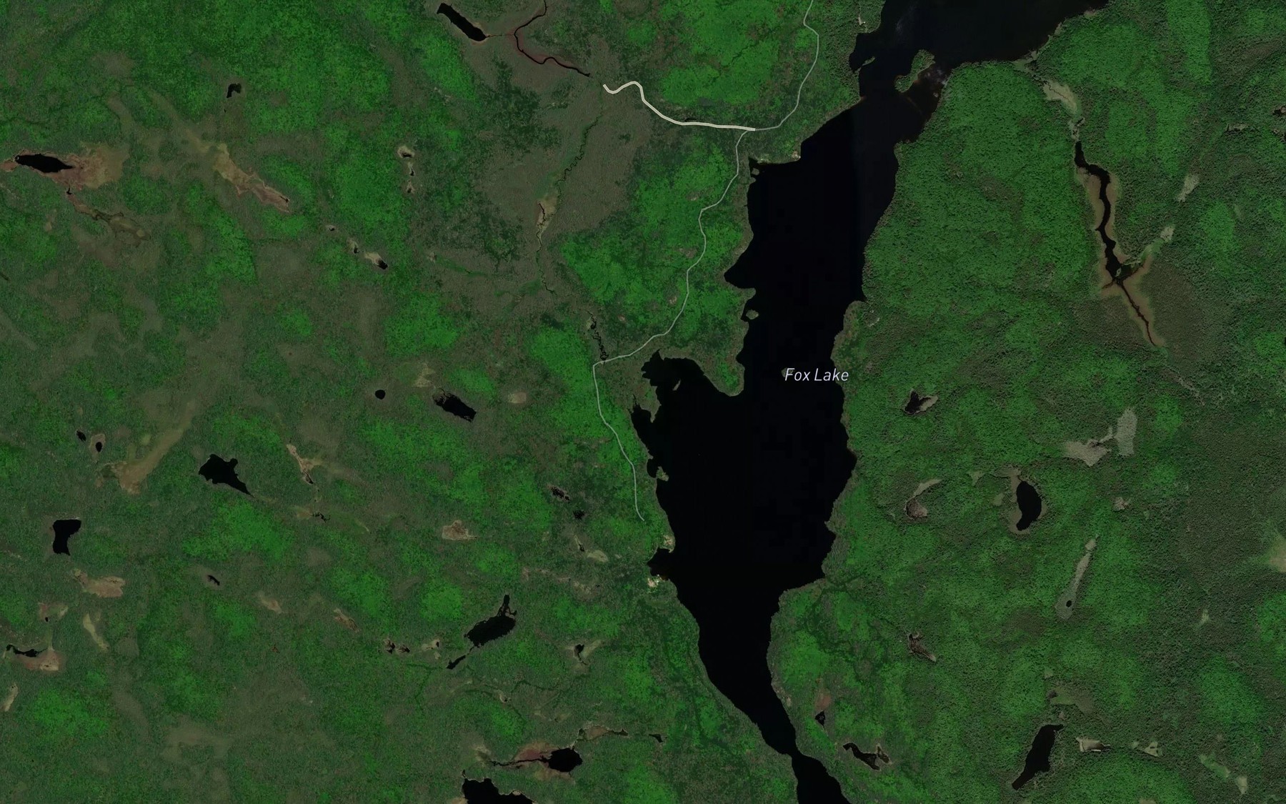 Satellite map of the Sucker Creek