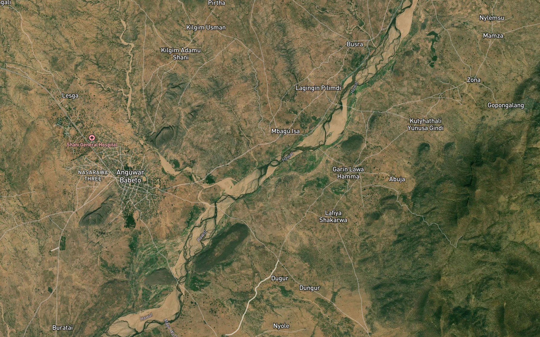 Satellite map of the Mayo Pappa