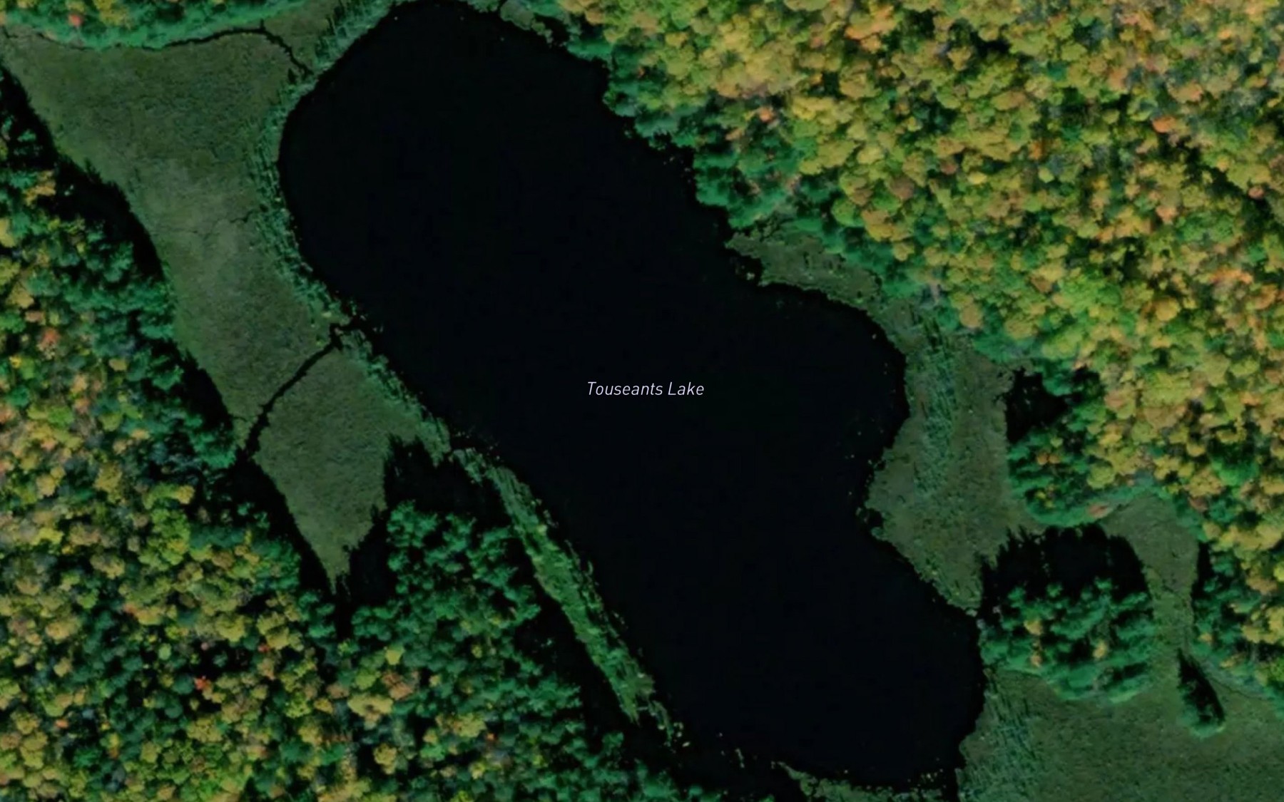 Satellite map of the Touseants Lake
