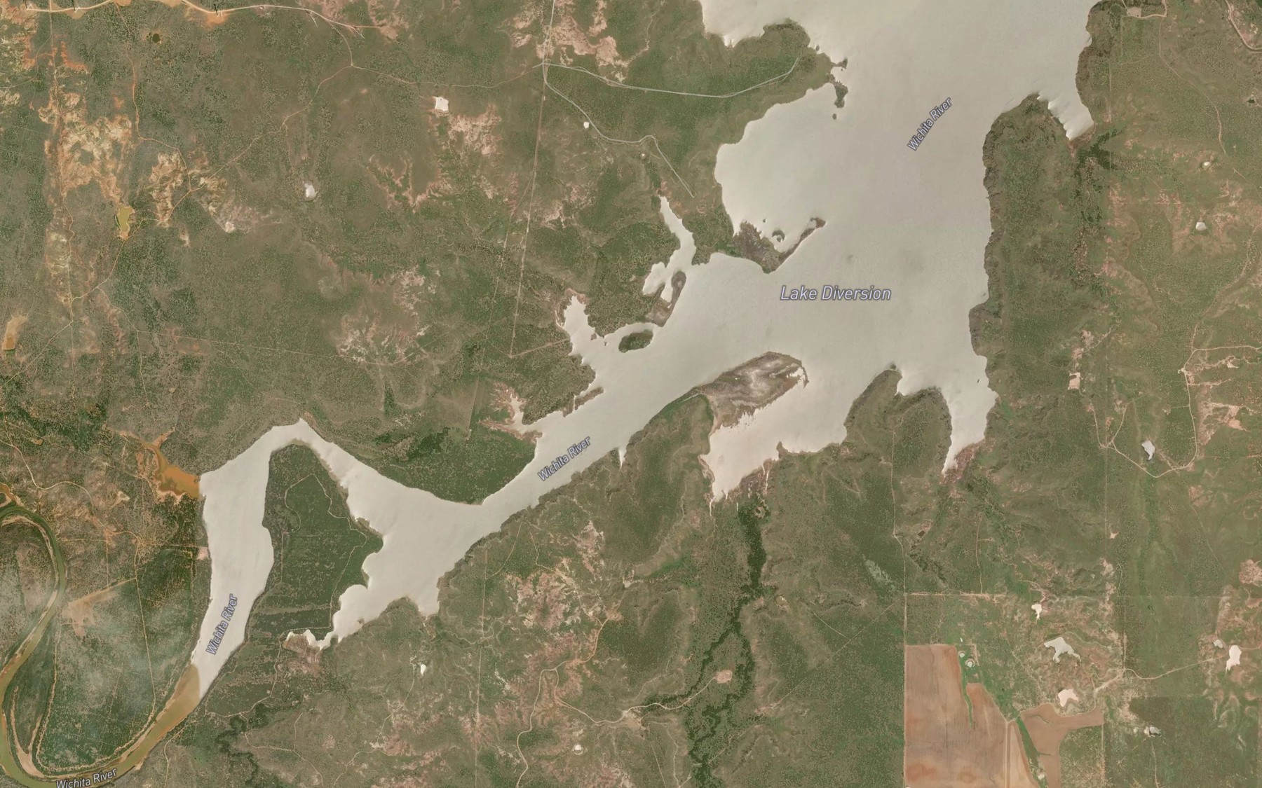 Satellite map of the Lake Diversion