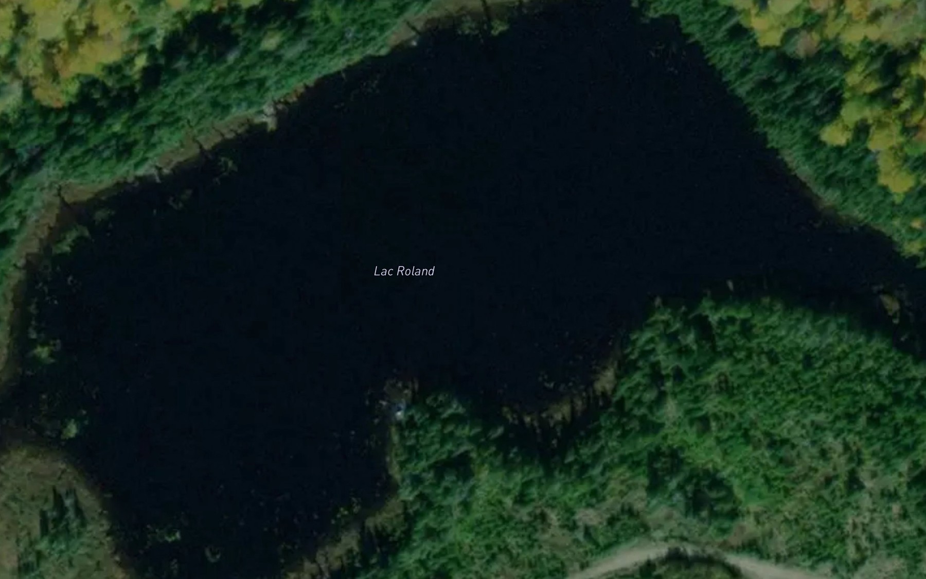 Satellite map of the Lac Roland