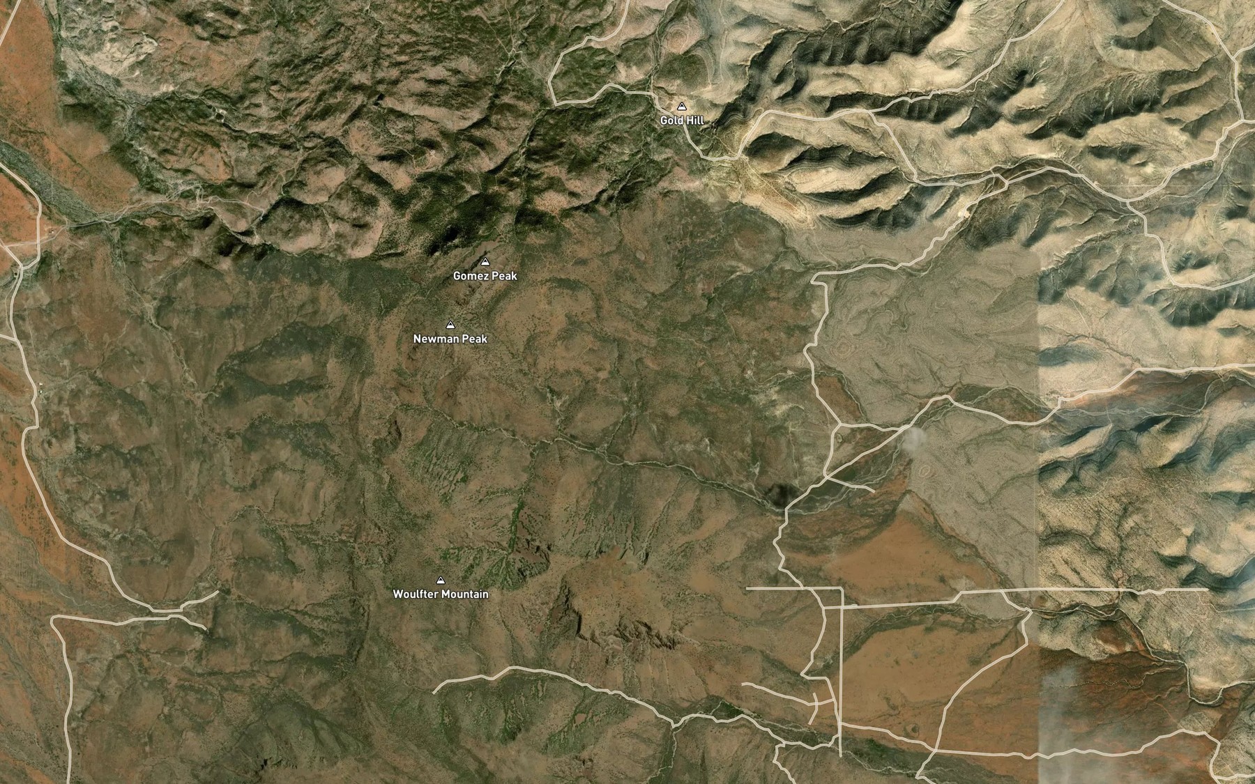 Satellite map of the Mud Spring