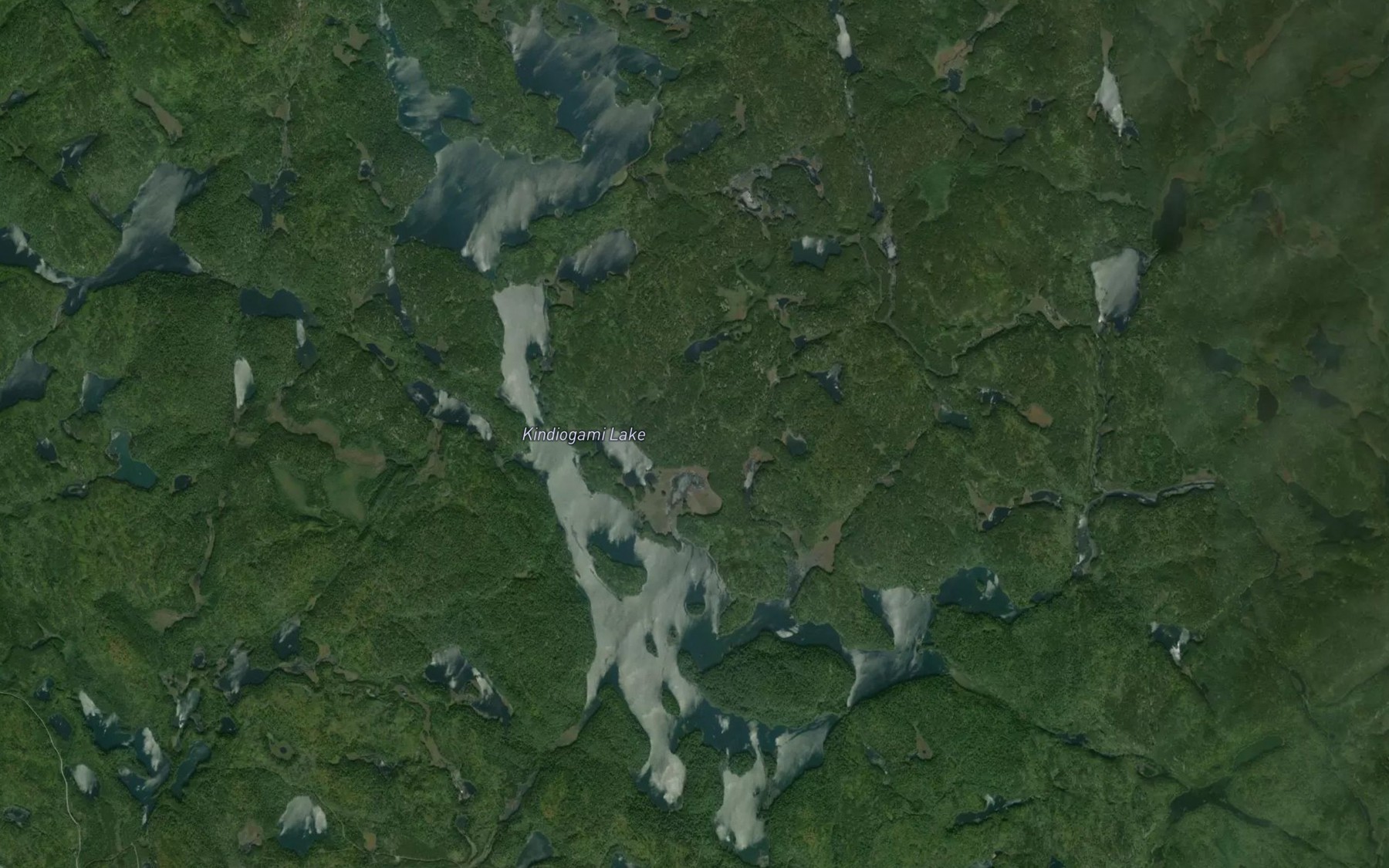 Satellite map of the Kindiogami Lake