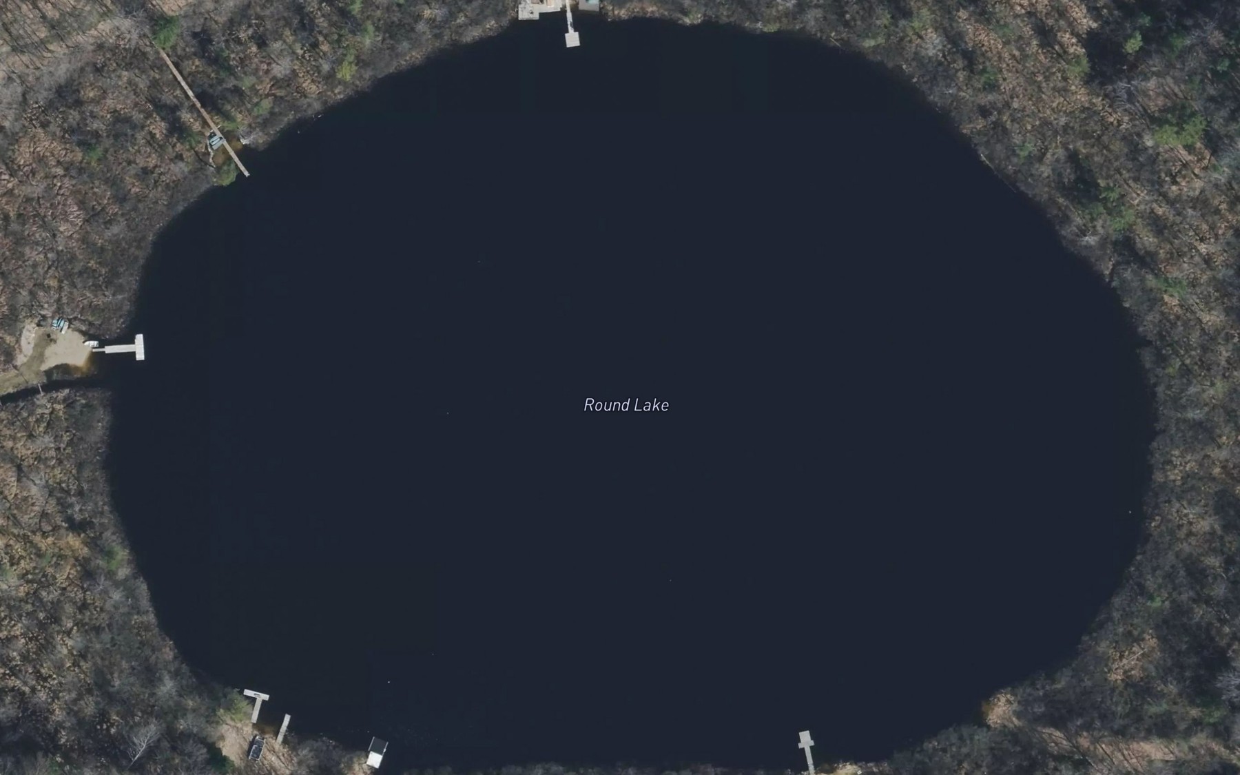 Satellite map of the Round Lake