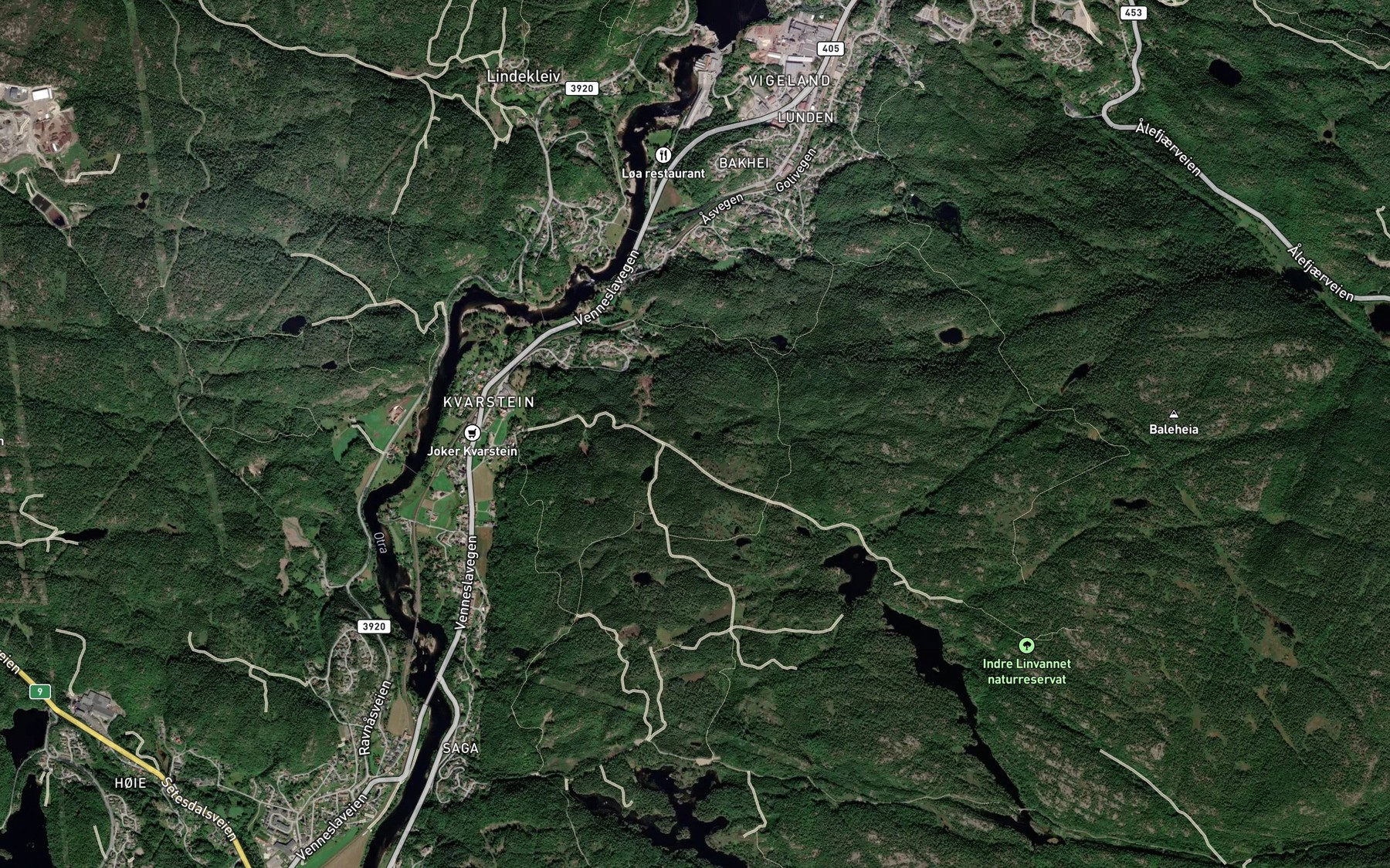 Satellite map of the Lagetjonn