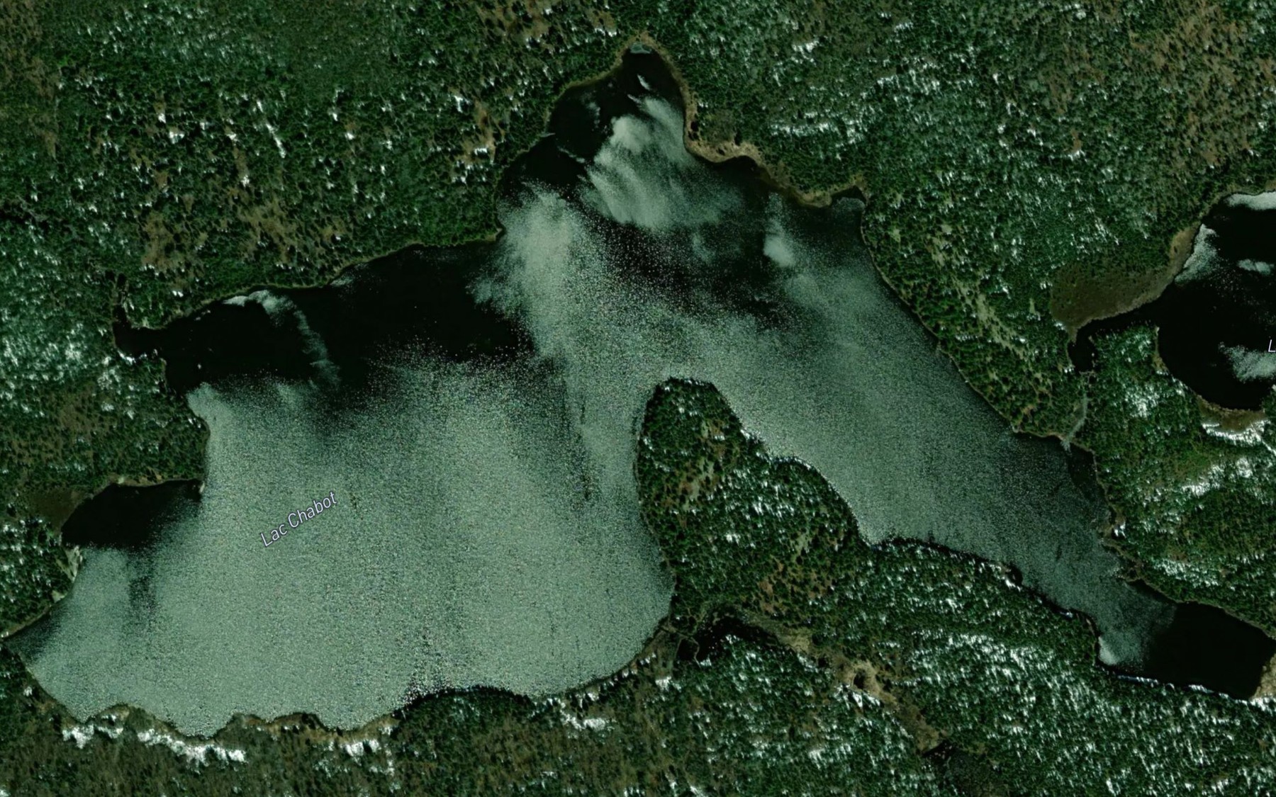 Satellite map of the Lac Chabot
