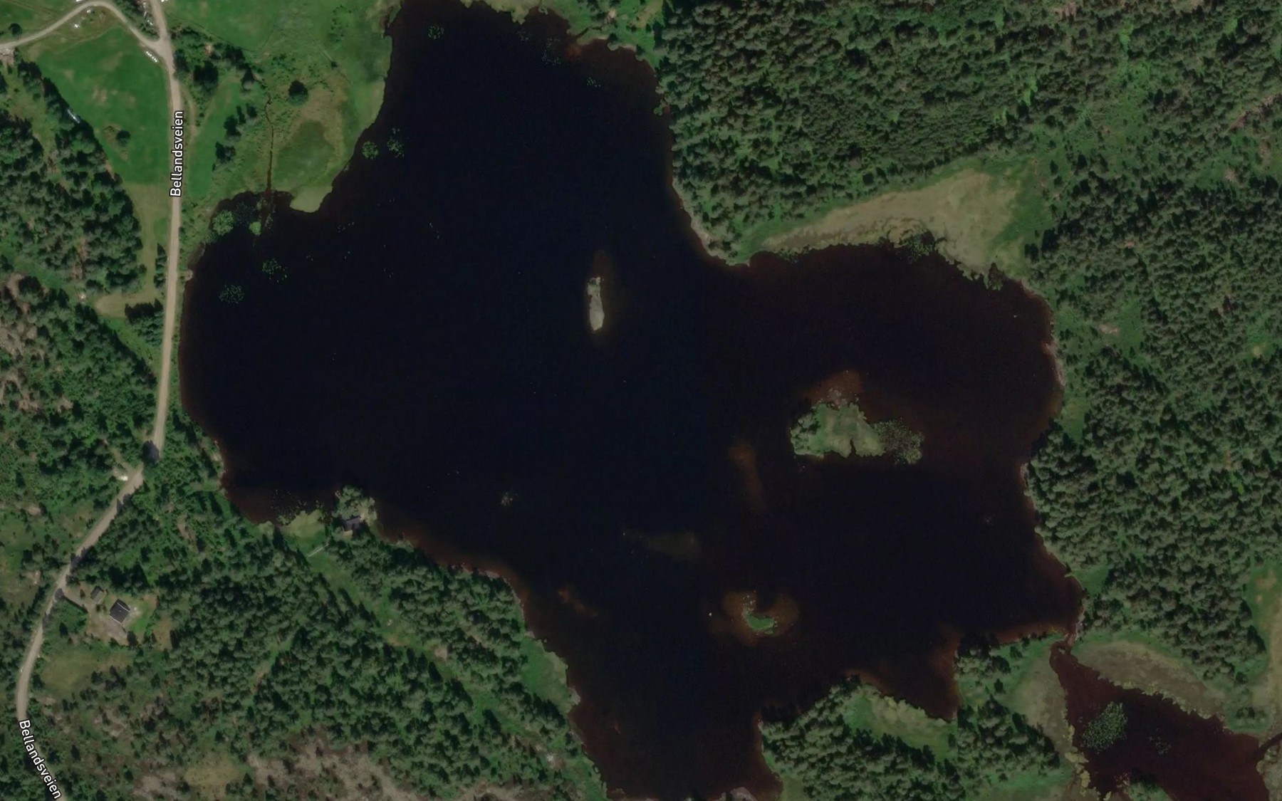 Satellite map of the Bellandstjorna