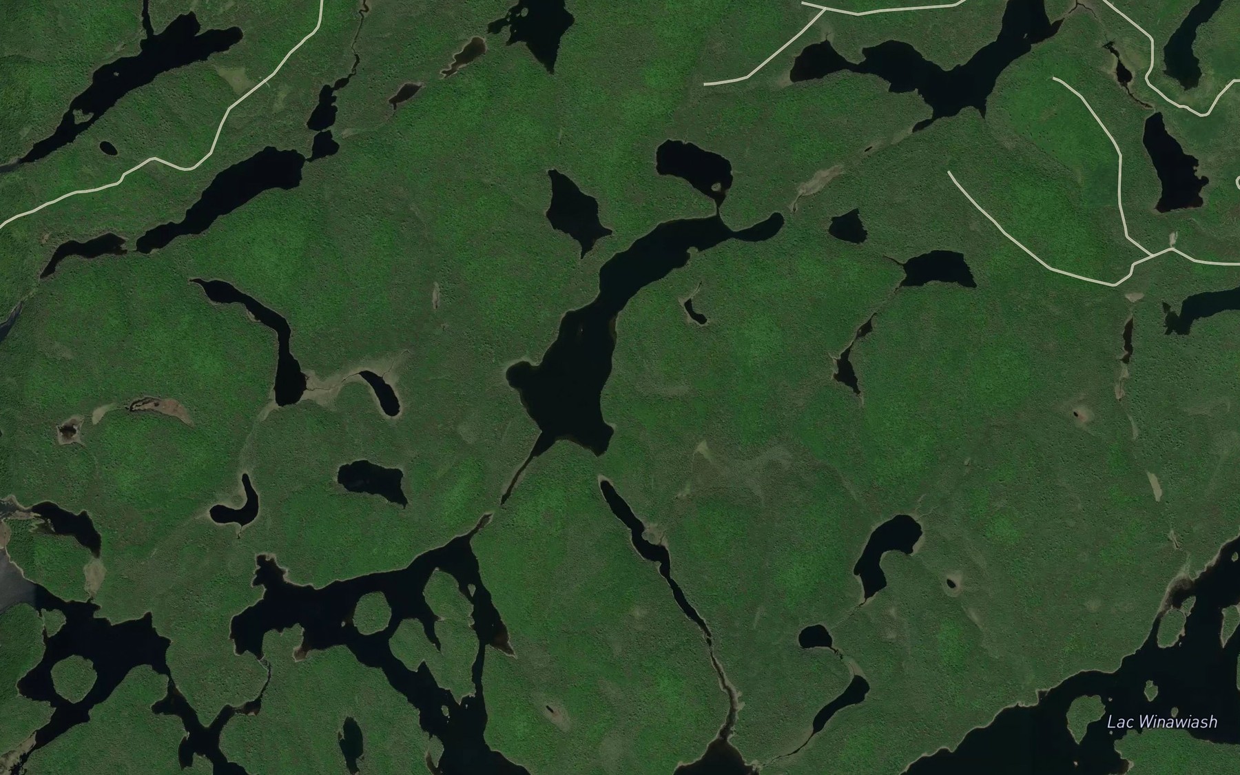 Satellite map of the Lac de la Becasse