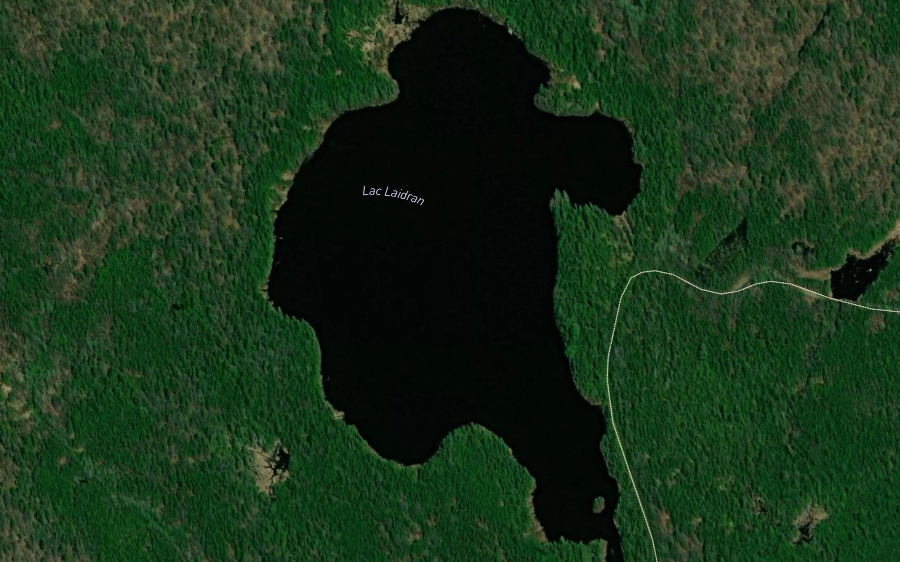 Satellite map of the Lac Laidran