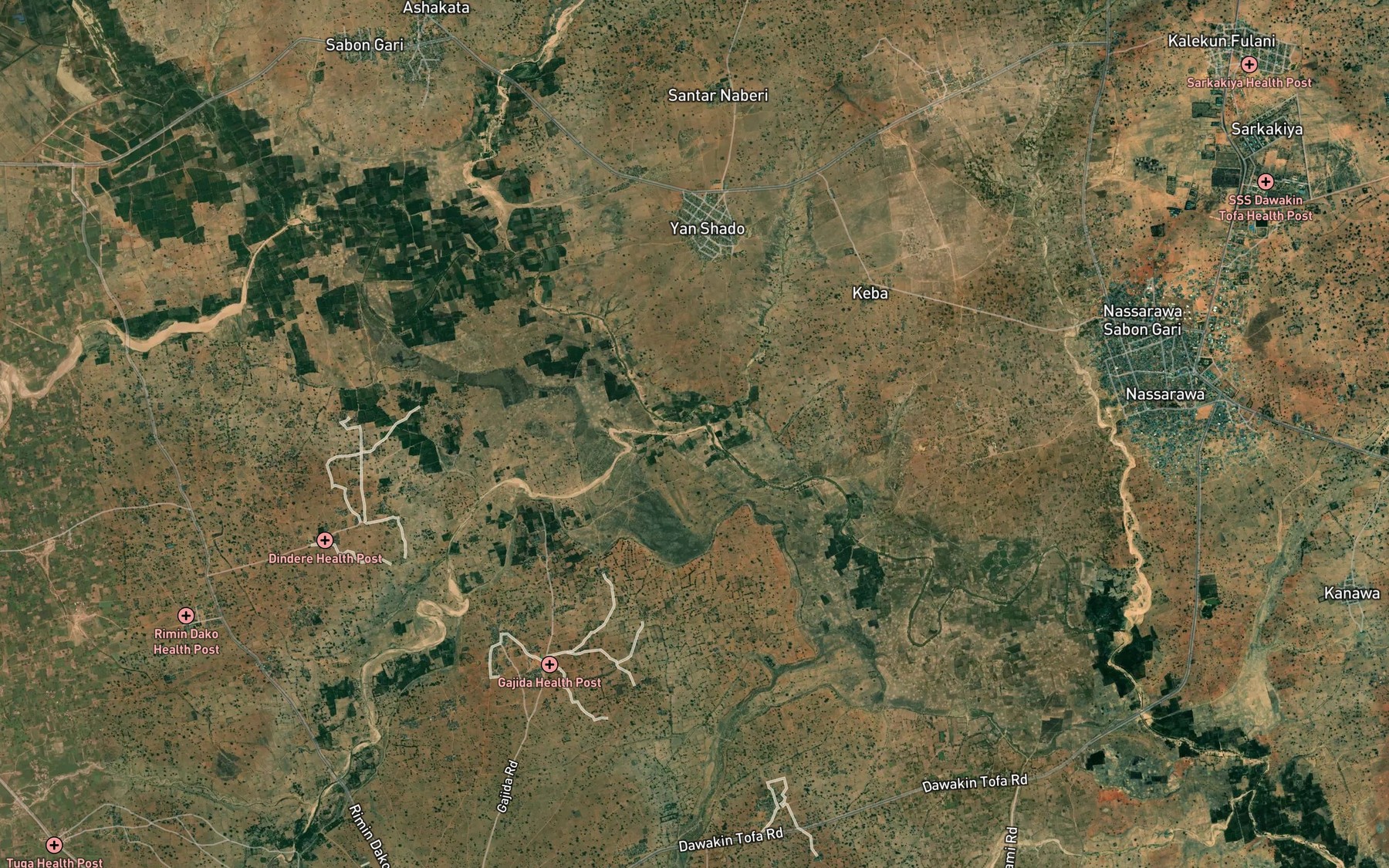 Satellite map of the River Yasanya
