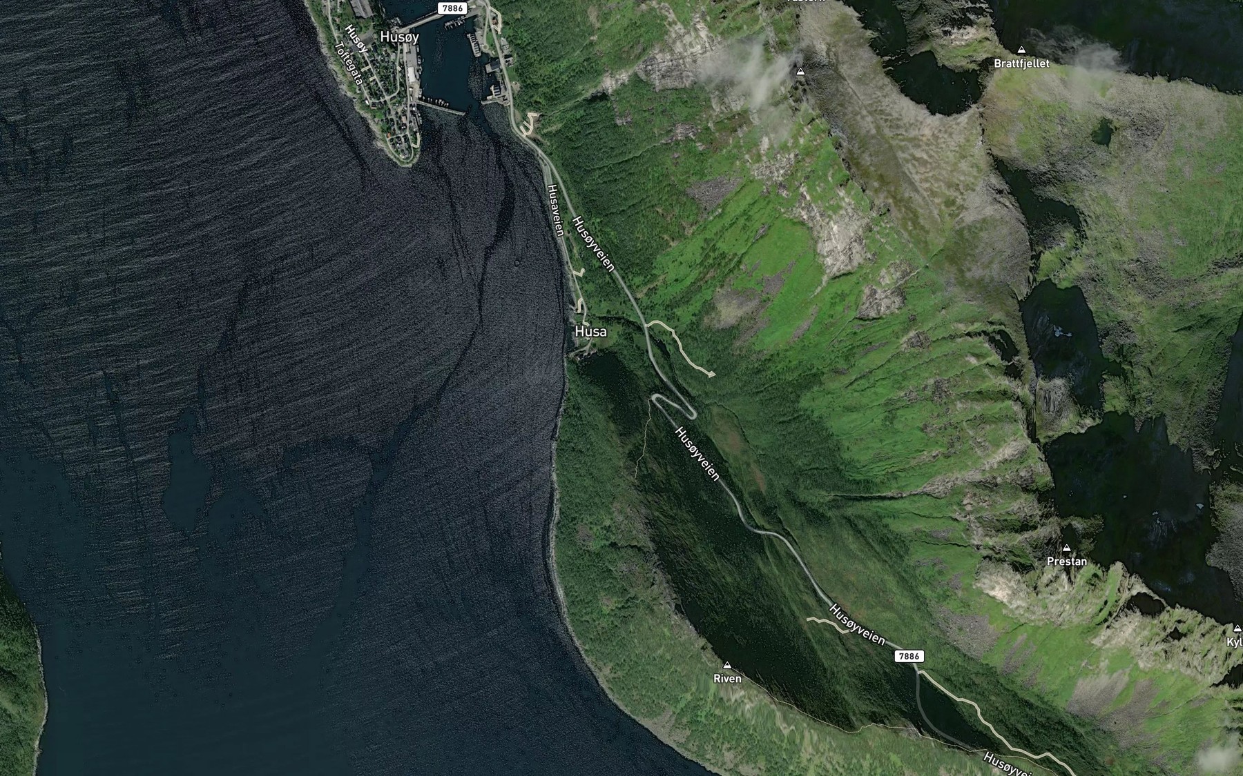 Satellite map of the Traelvika