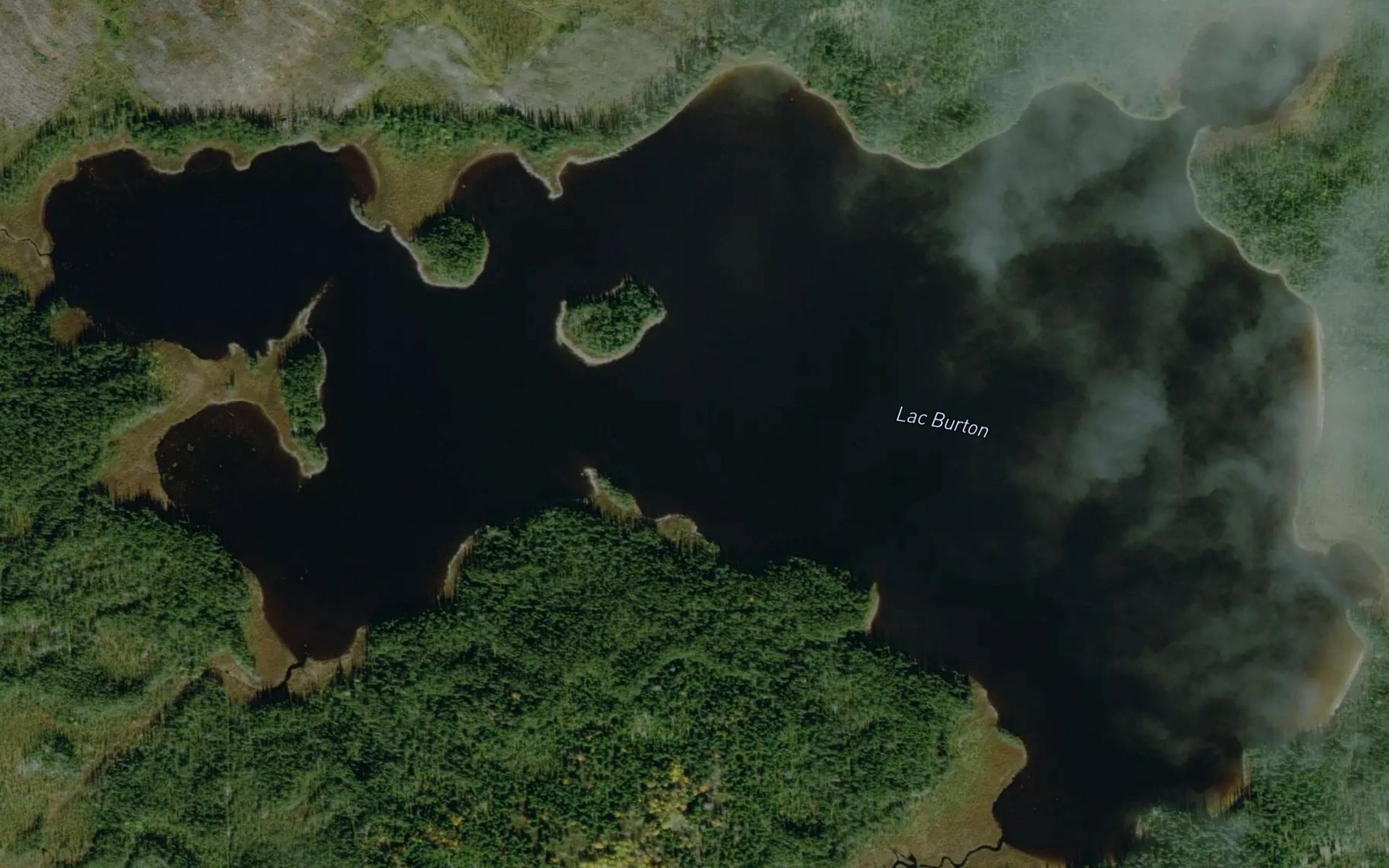 Satellite map of the Lac Burton