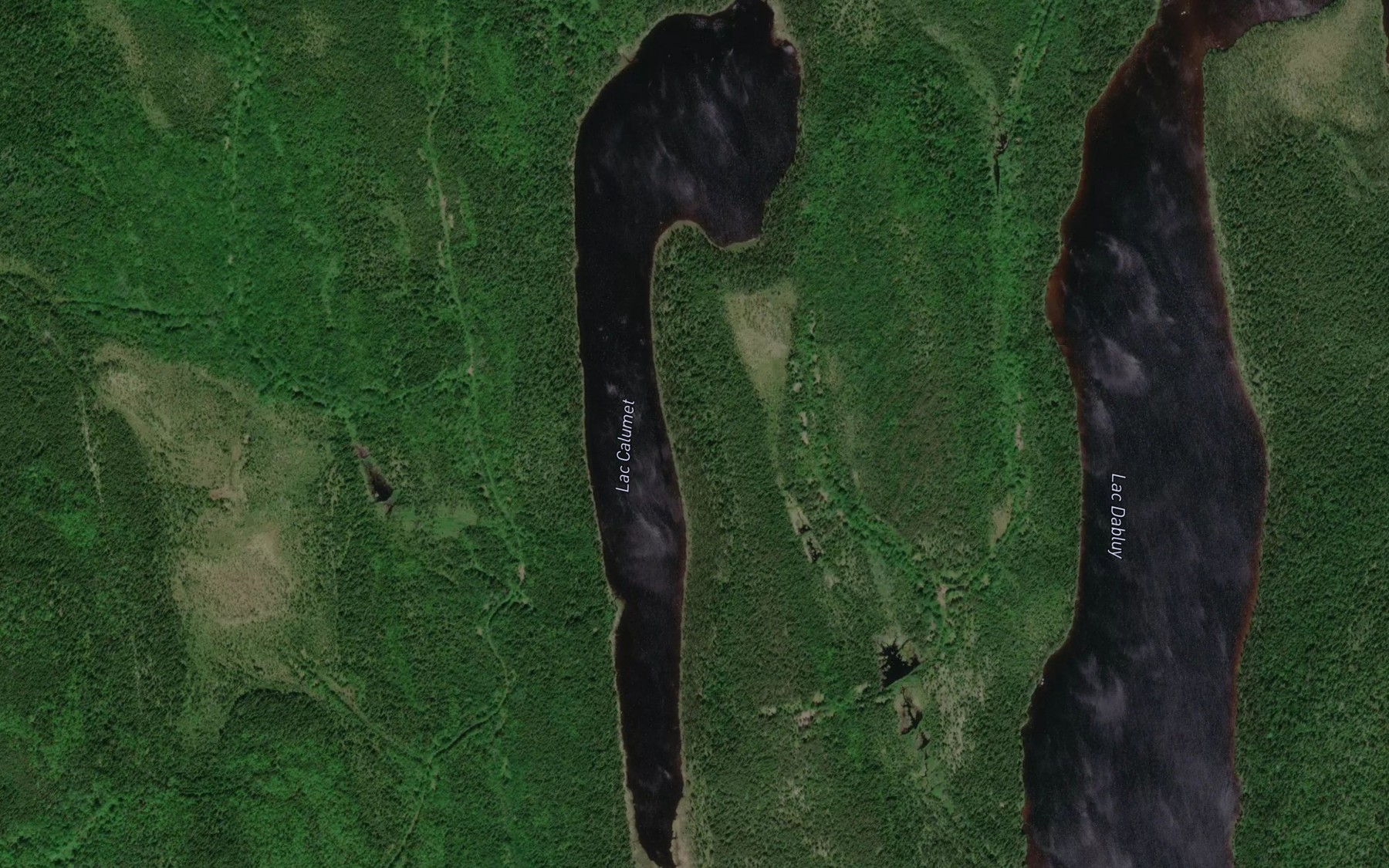 Satellite map of the Lac Calumet