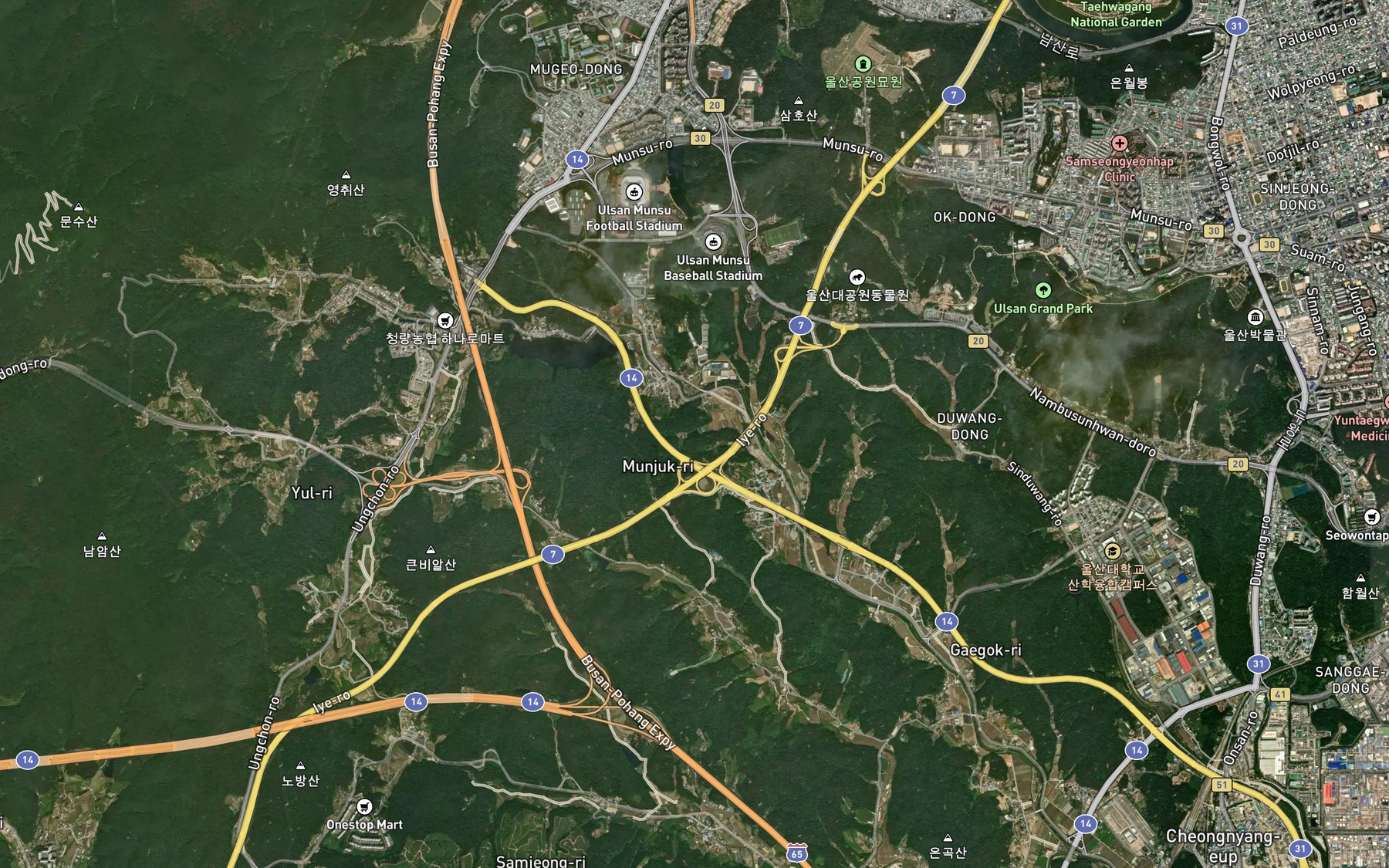 Satellite map of the Gangsugolmot