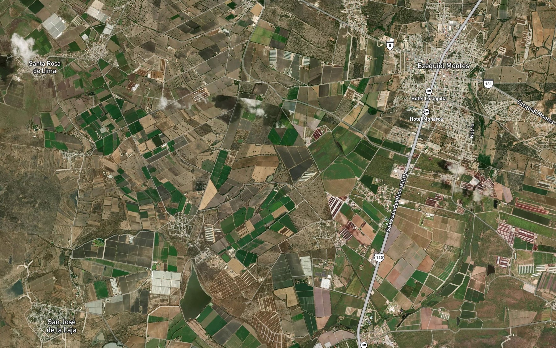 Satellite map of the Poza San Antonio
